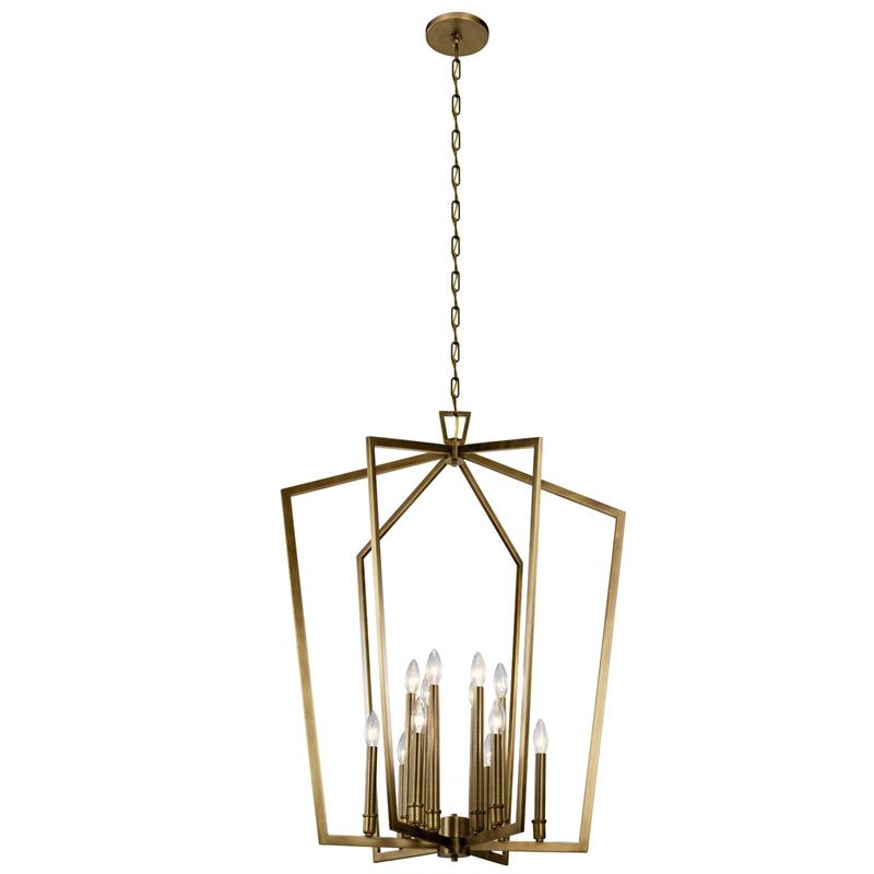 Abbotswell Traditional Modern Brass Chandelier - Lamp Copper