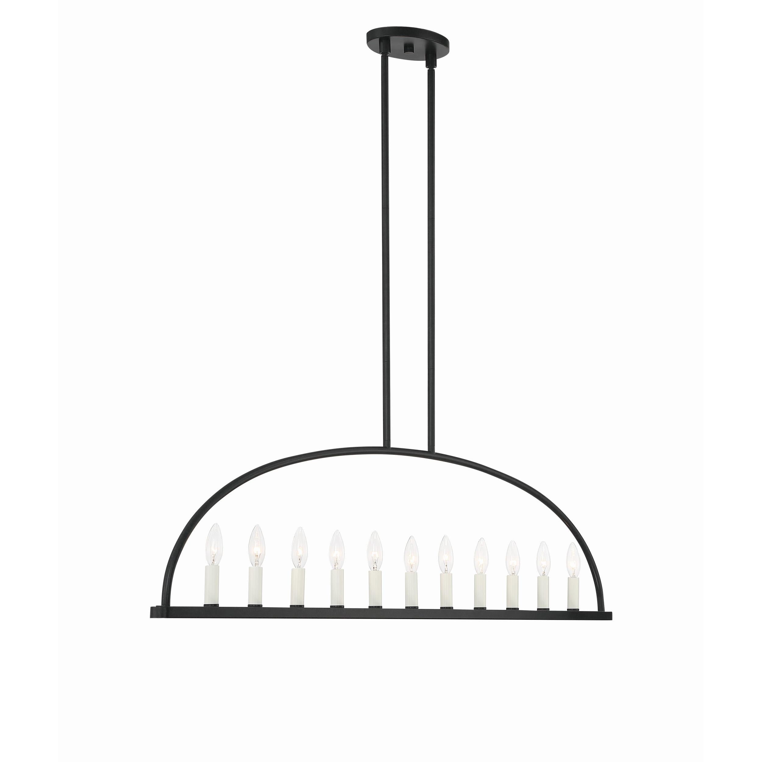 Abbott Linear Minimalist Metal Chandelier - Lamp Copper