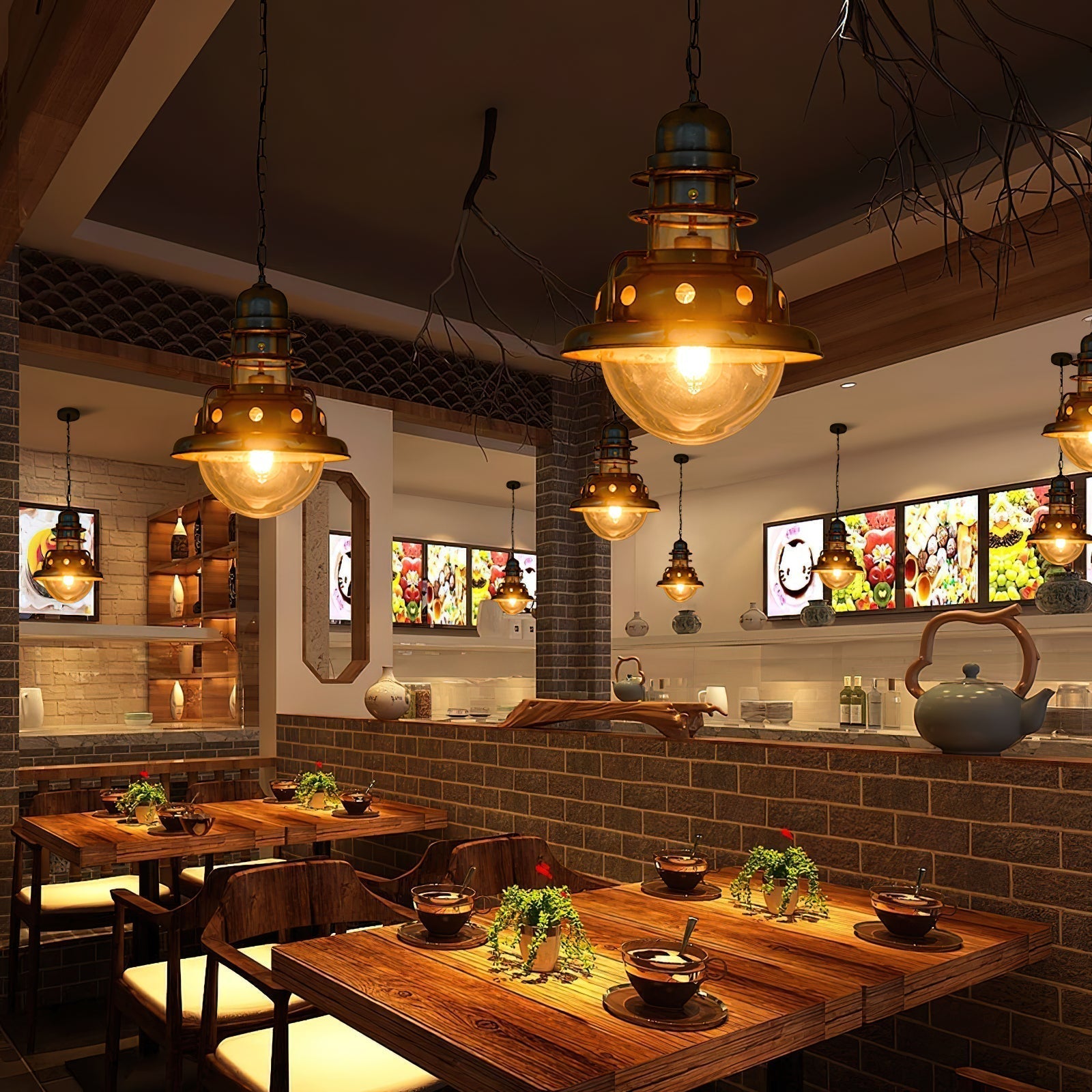 Abeleisa Chic Industrial Metal Pendant Lamp - Lamp Copper