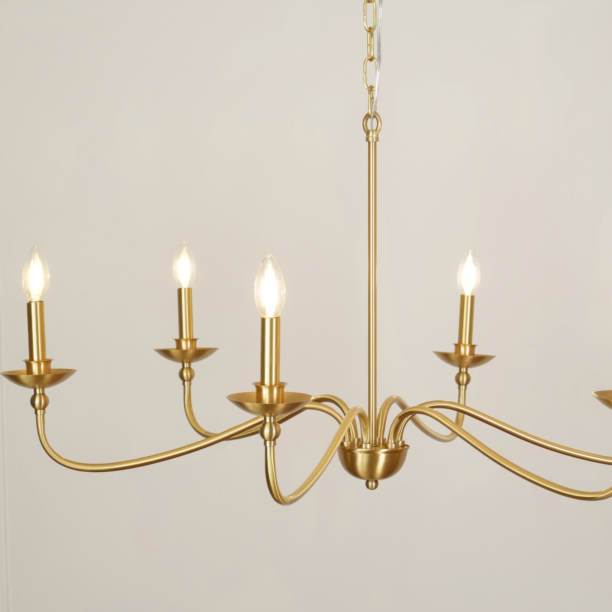 Alshaarae Vintage Industrial Brass Metal Chandelier - Lamp Copper