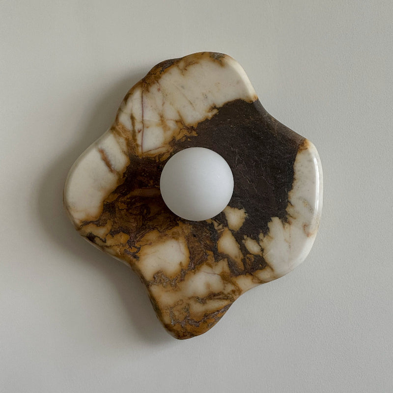 Abnormal Modern Minimalist Marble Glass Wall Lamp - Lamp Copper