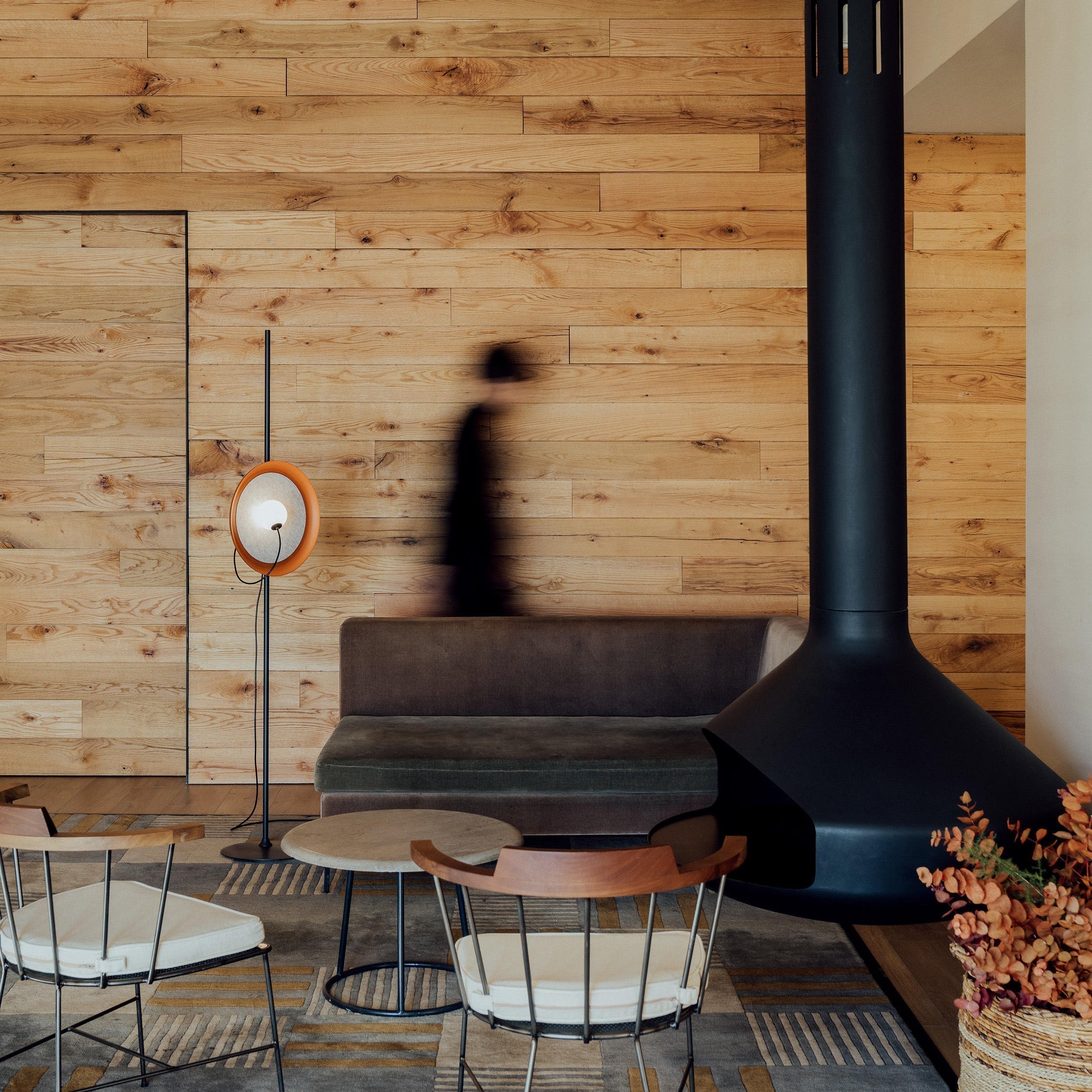 Acoustic Disc Floor Lamp - Lamp Copper