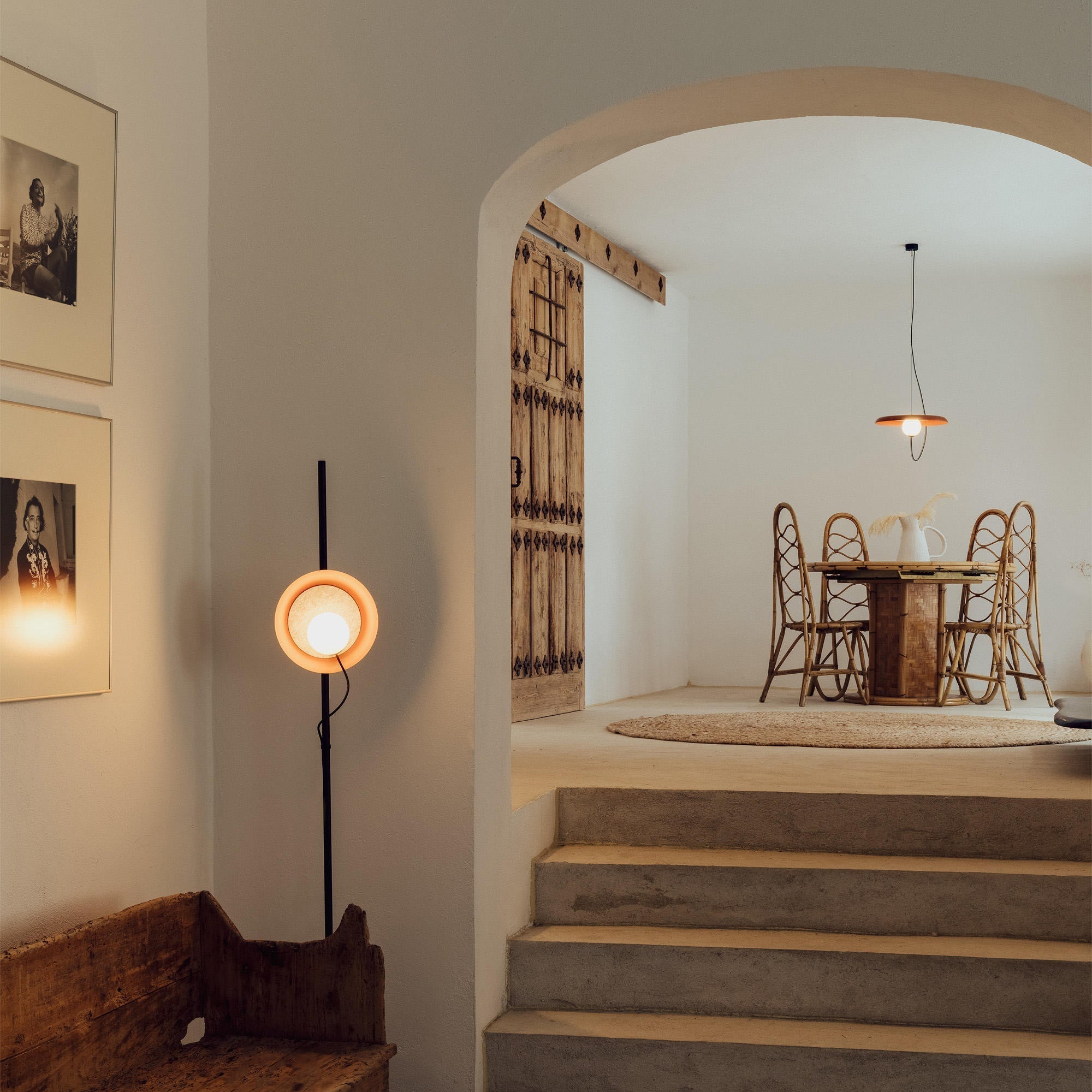 Acoustic Modern Disc Glass Pendant Lamp - Lamp Copper