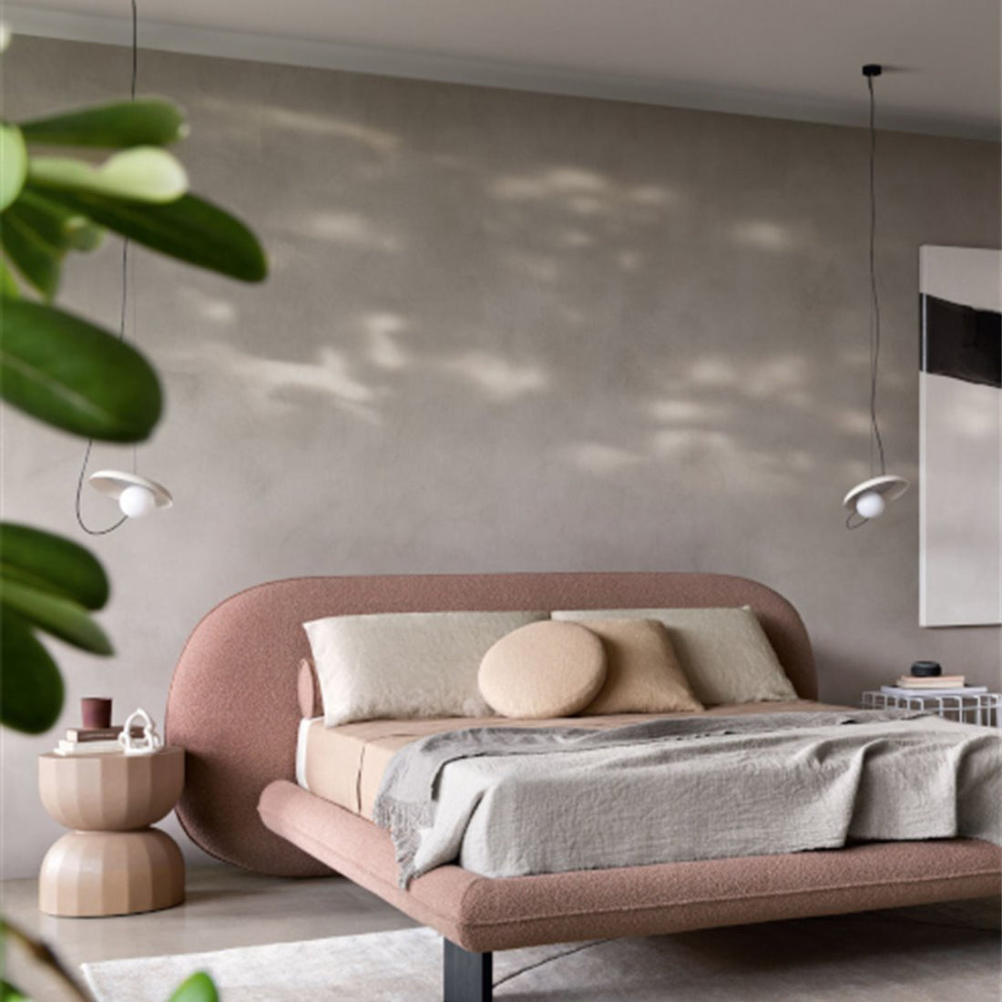 Acoustic Modern Disc Glass Pendant Lamp - Lamp Copper