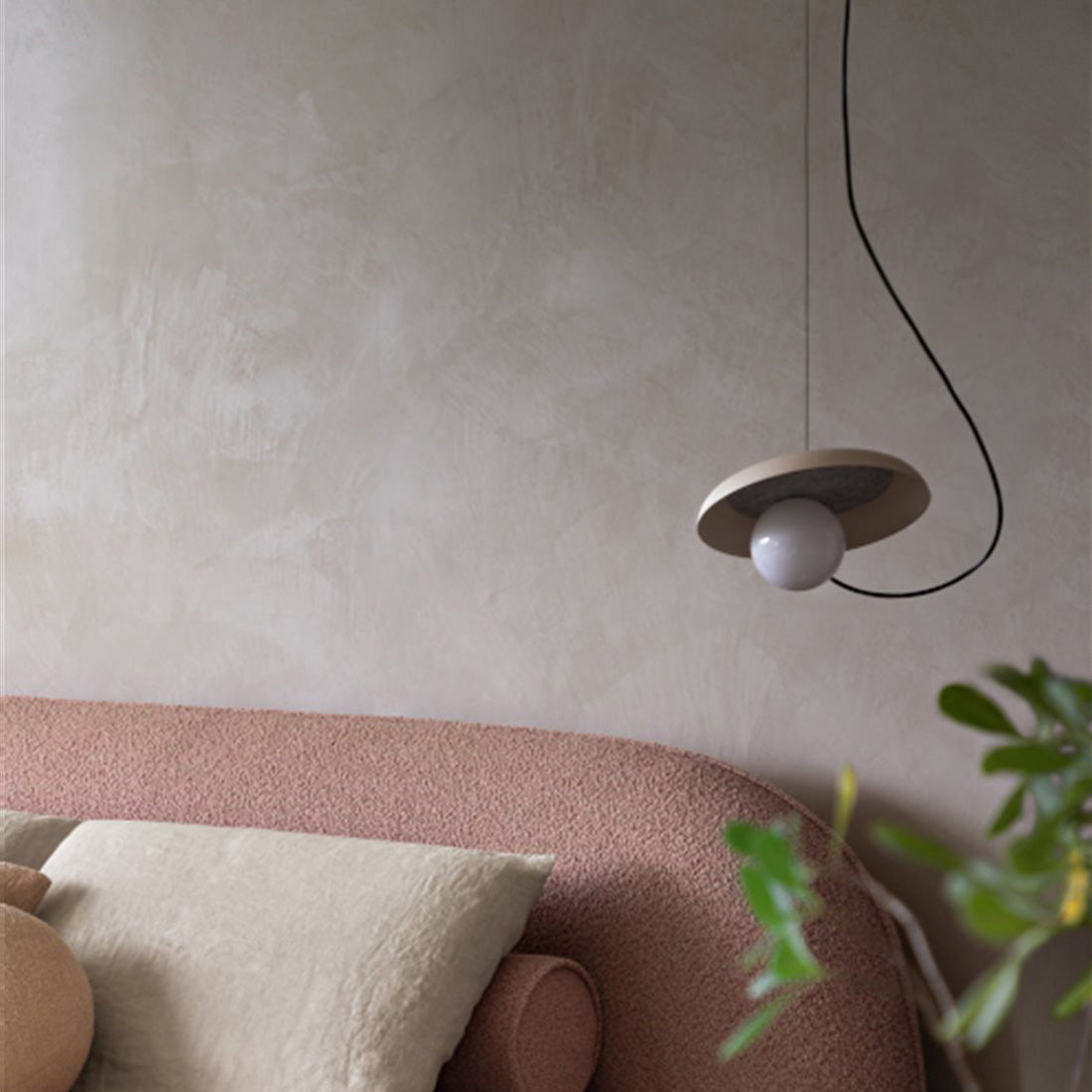 Acoustic Modern Disc Glass Pendant Lamp - Lamp Copper