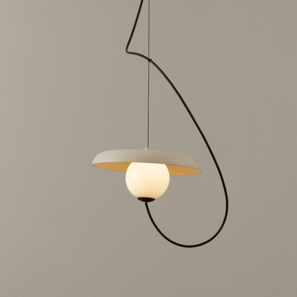 Acoustic Modern Disc Glass Pendant Lamp - Lamp Copper