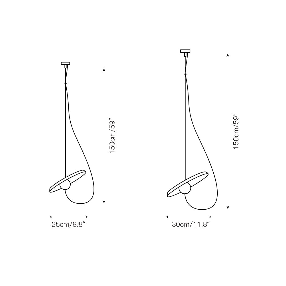 Acoustic Modern Disc Glass Pendant Lamp - Lamp Copper