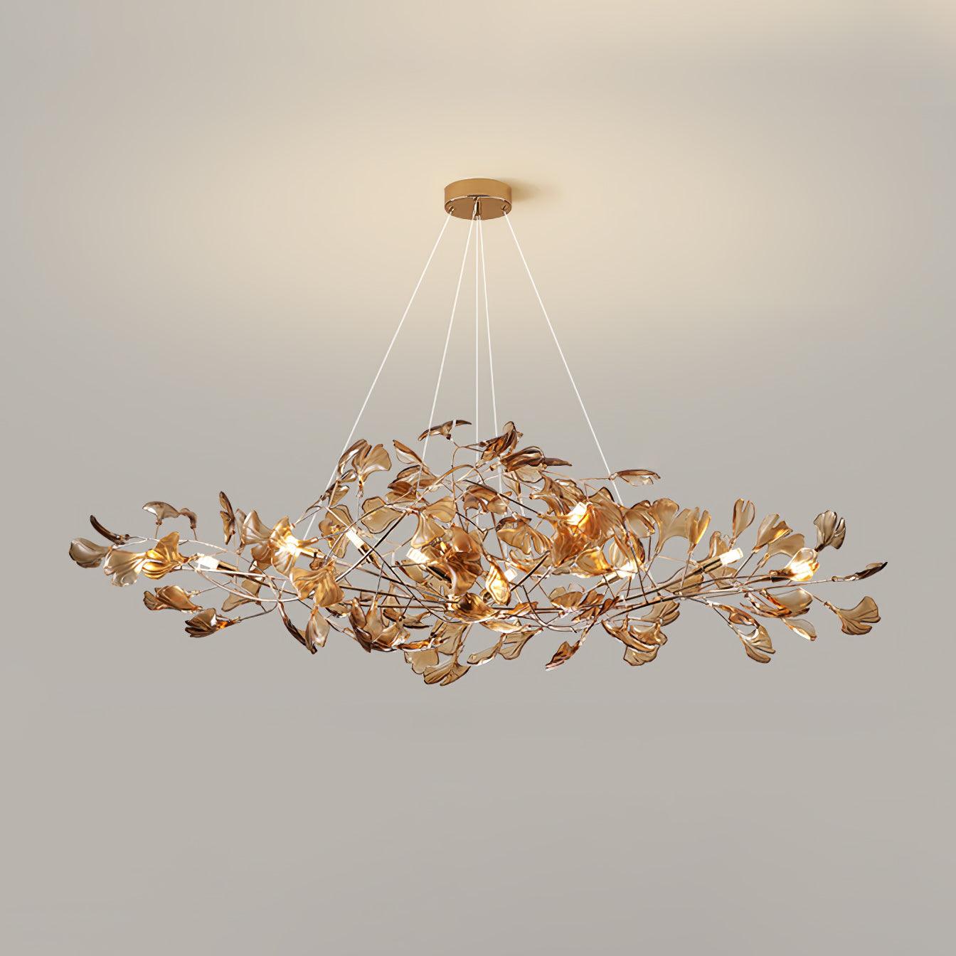 Olivia Lampadari in Acrilico a Forma di Ginkgo