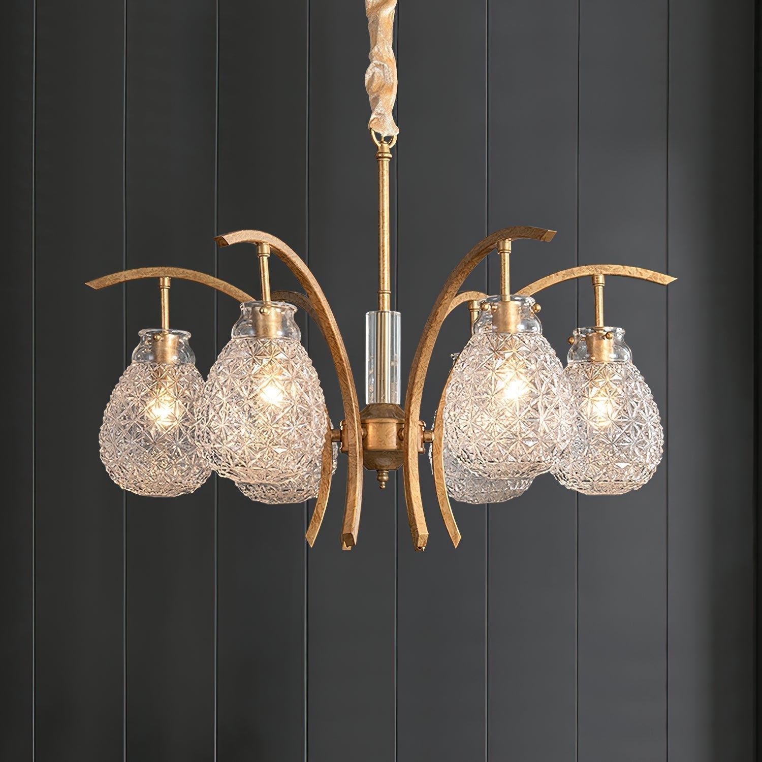 Adams Postmodern Luxury Glass Chandelier - Lamp Copper