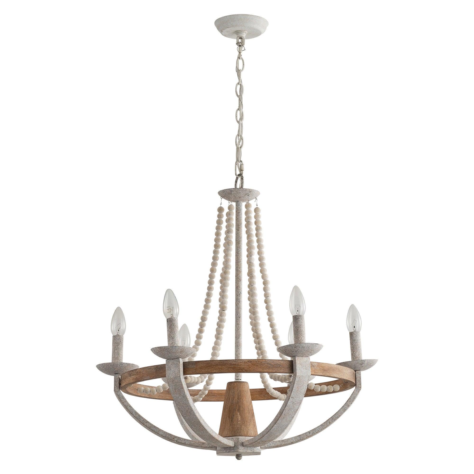 Adan Modern Traditional Wood Chandelier - Lamp Copper