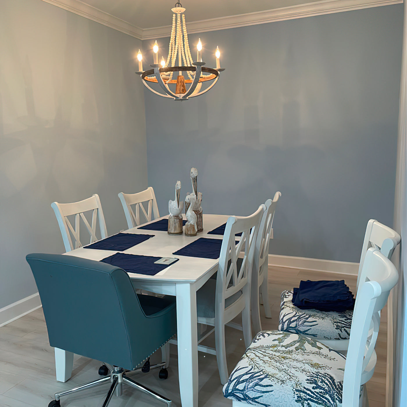 Adan Modern Traditional Wood Chandelier - Lamp Copper