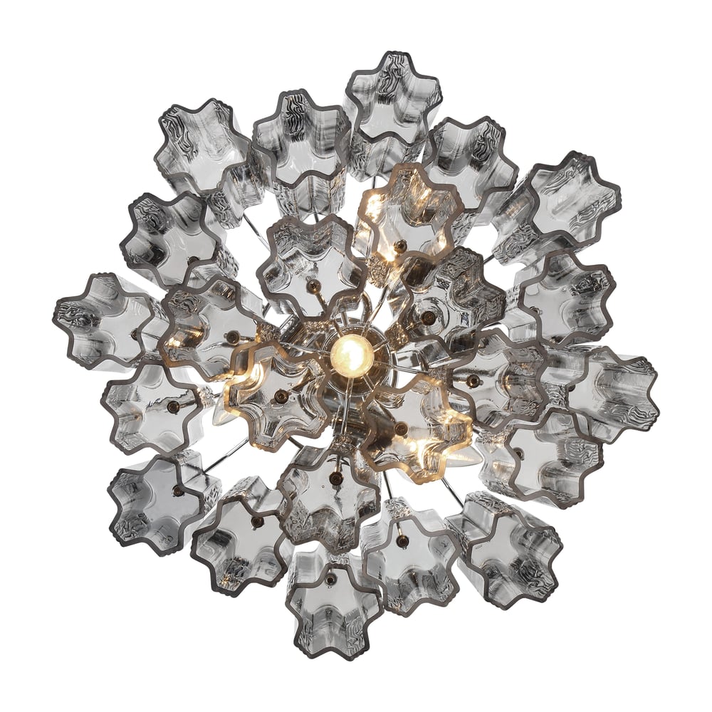 Aurora Murano Chandelier Glass Tube Layered Amber - Neutralighting