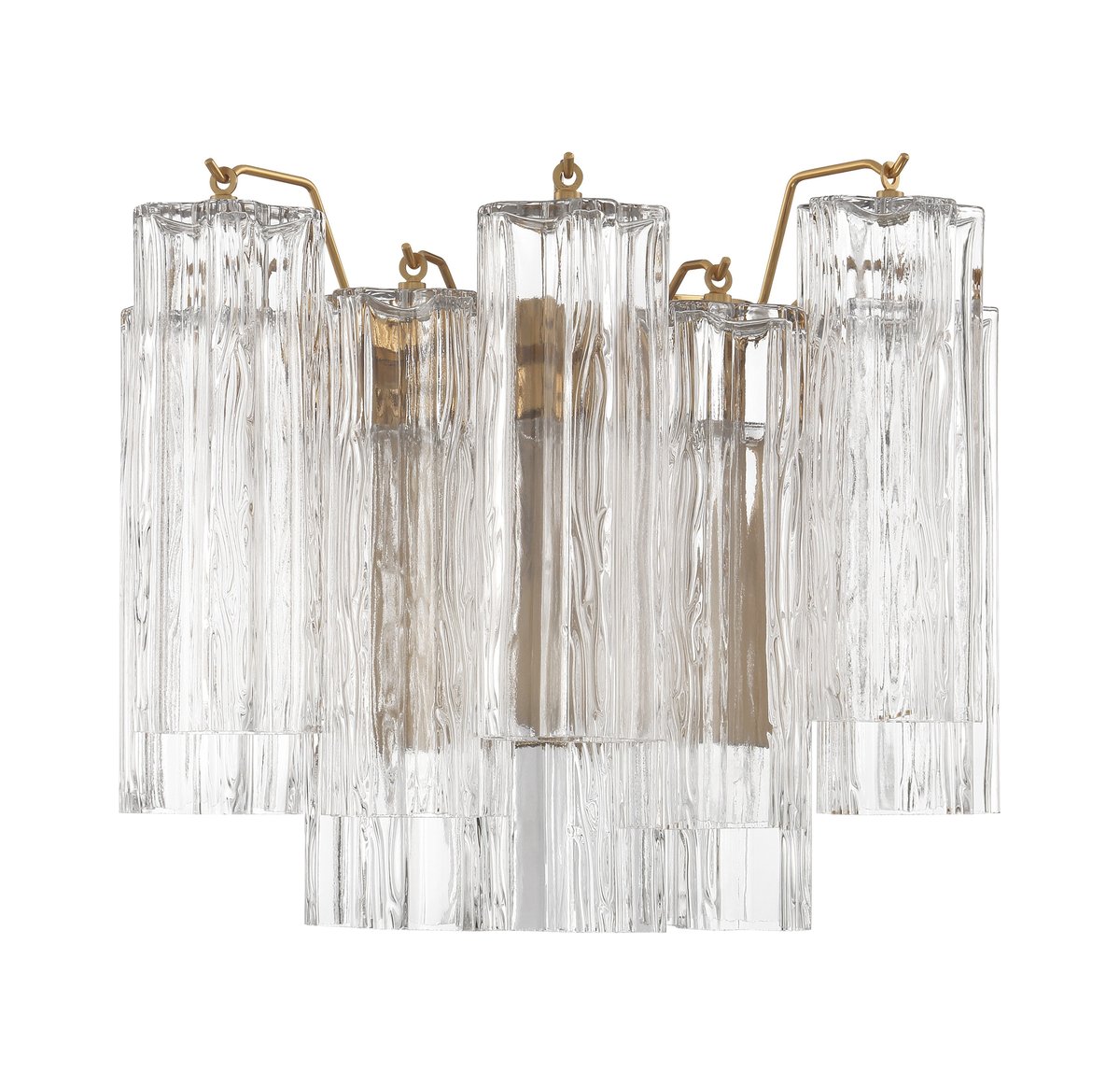 Aurora Wall Light Tronchi Glass Tube Tiered Amber Modern - Neutralighting