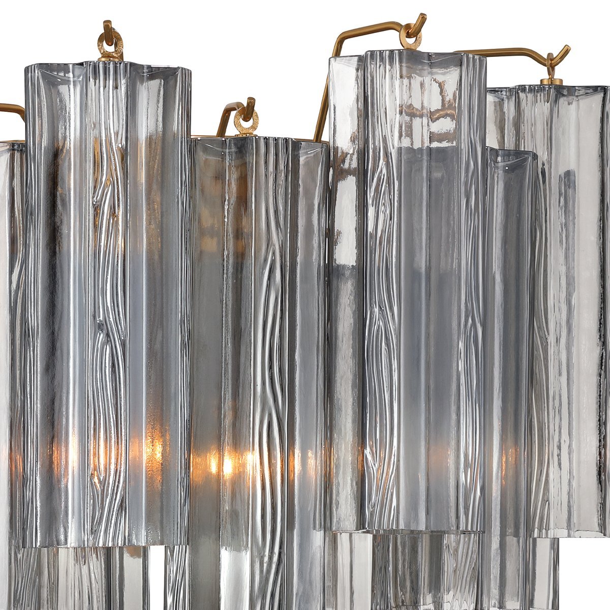 Aurora Wall Light Tronchi Glass Tube Tiered Amber Modern - Neutralighting