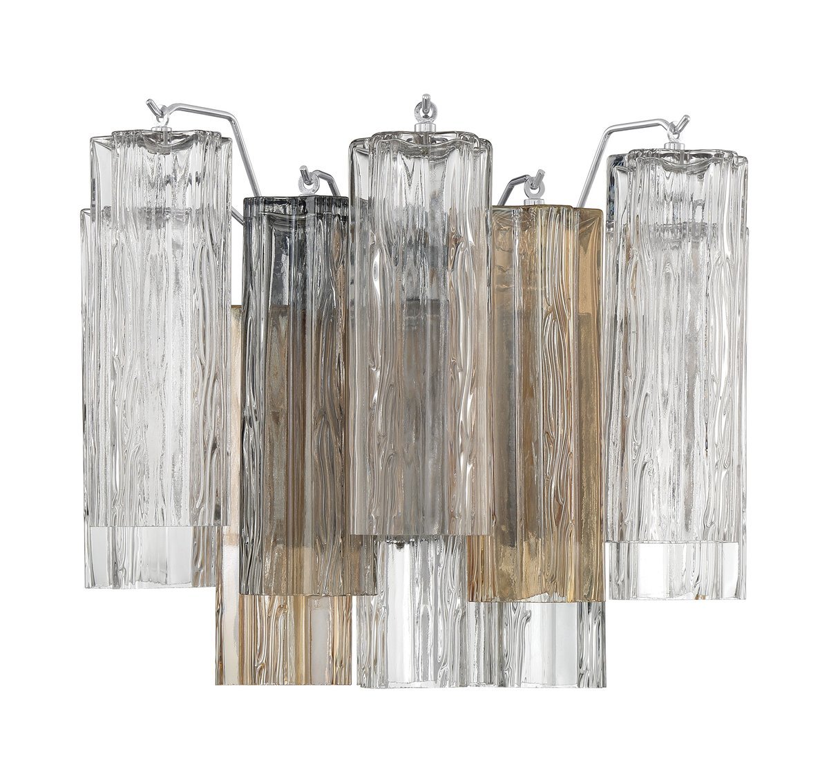 Aurora Wall Light Tronchi Glass Tube Tiered Amber Modern - Neutralighting