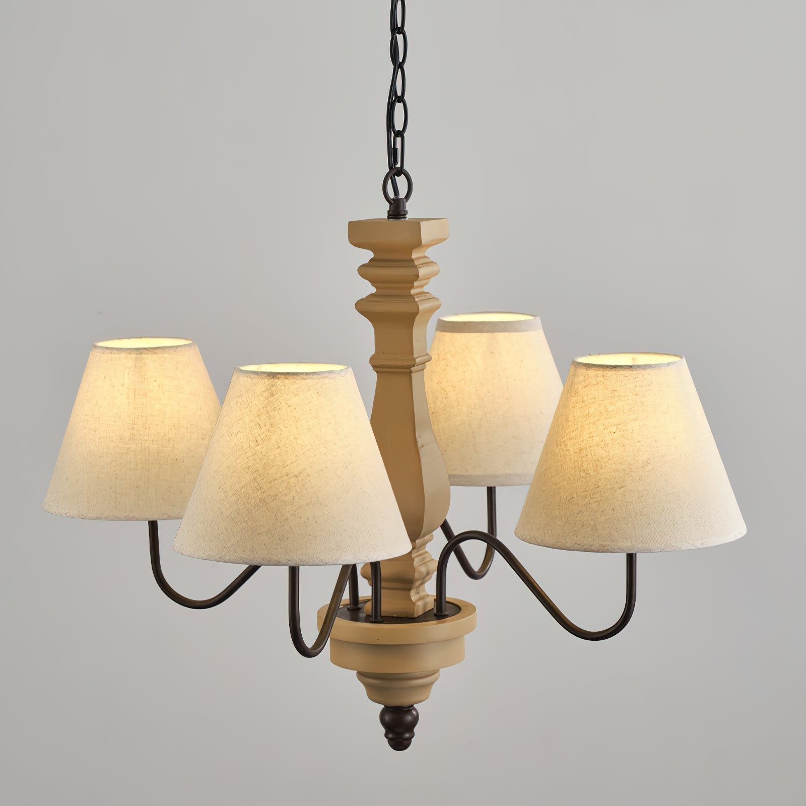 Adela Traditional Luxury Wood Chandelier - Lamp Copper