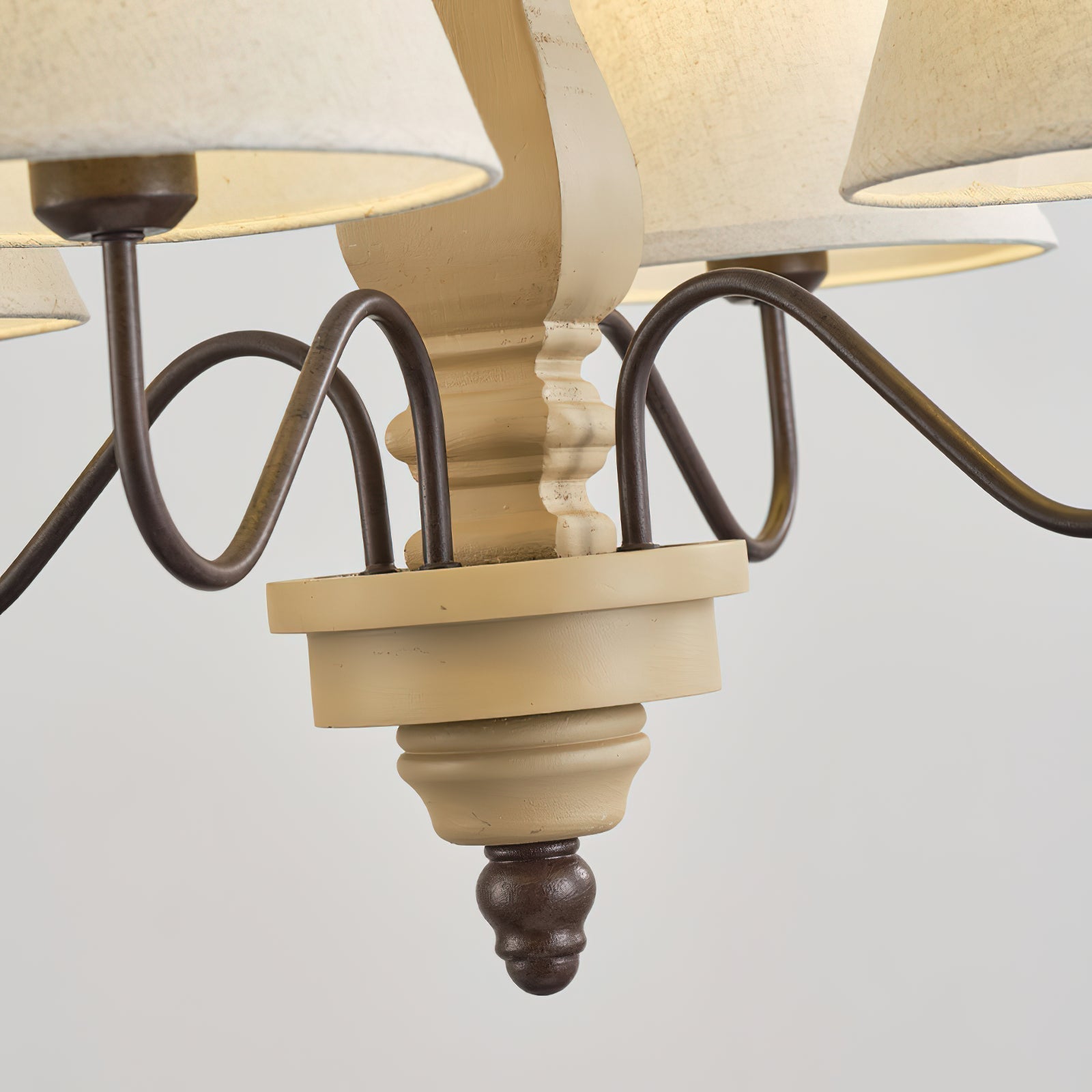 Adela Traditional Luxury Wood Chandelier - Lamp Copper