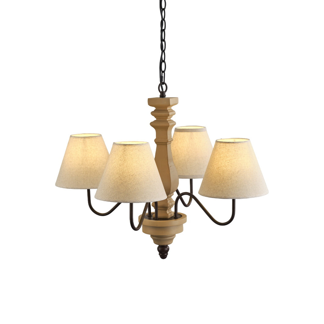 Adela Traditional Luxury Wood Chandelier - Lamp Copper