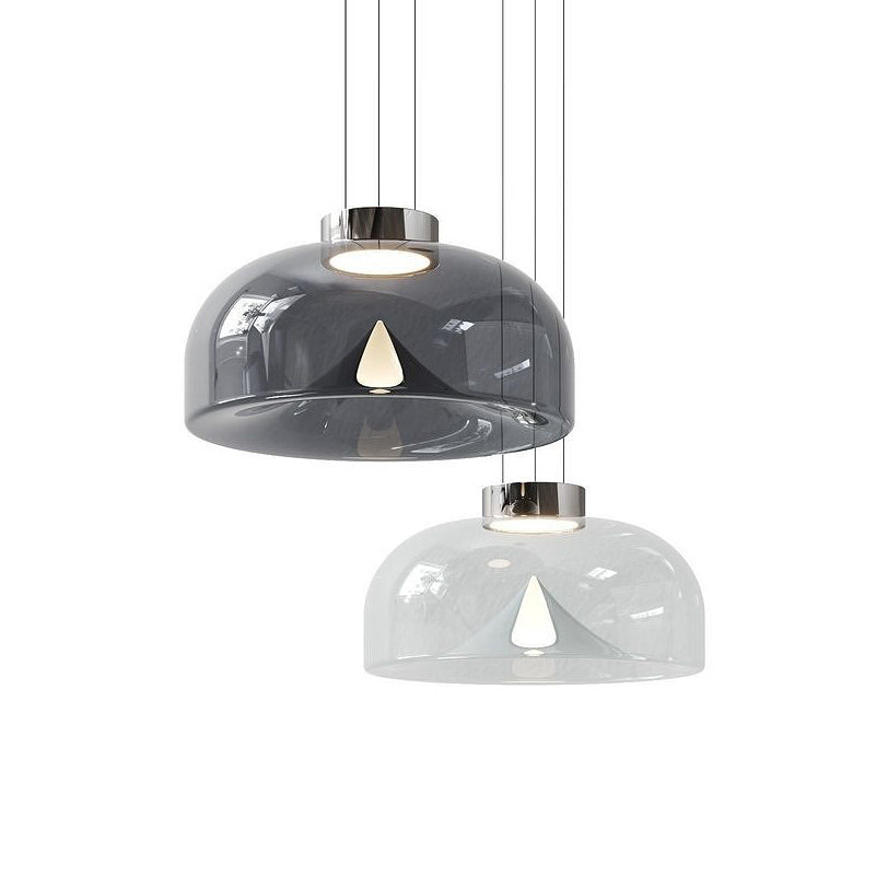 Aella Modern Minimalist Glass Pendant Light - Lamp Copper