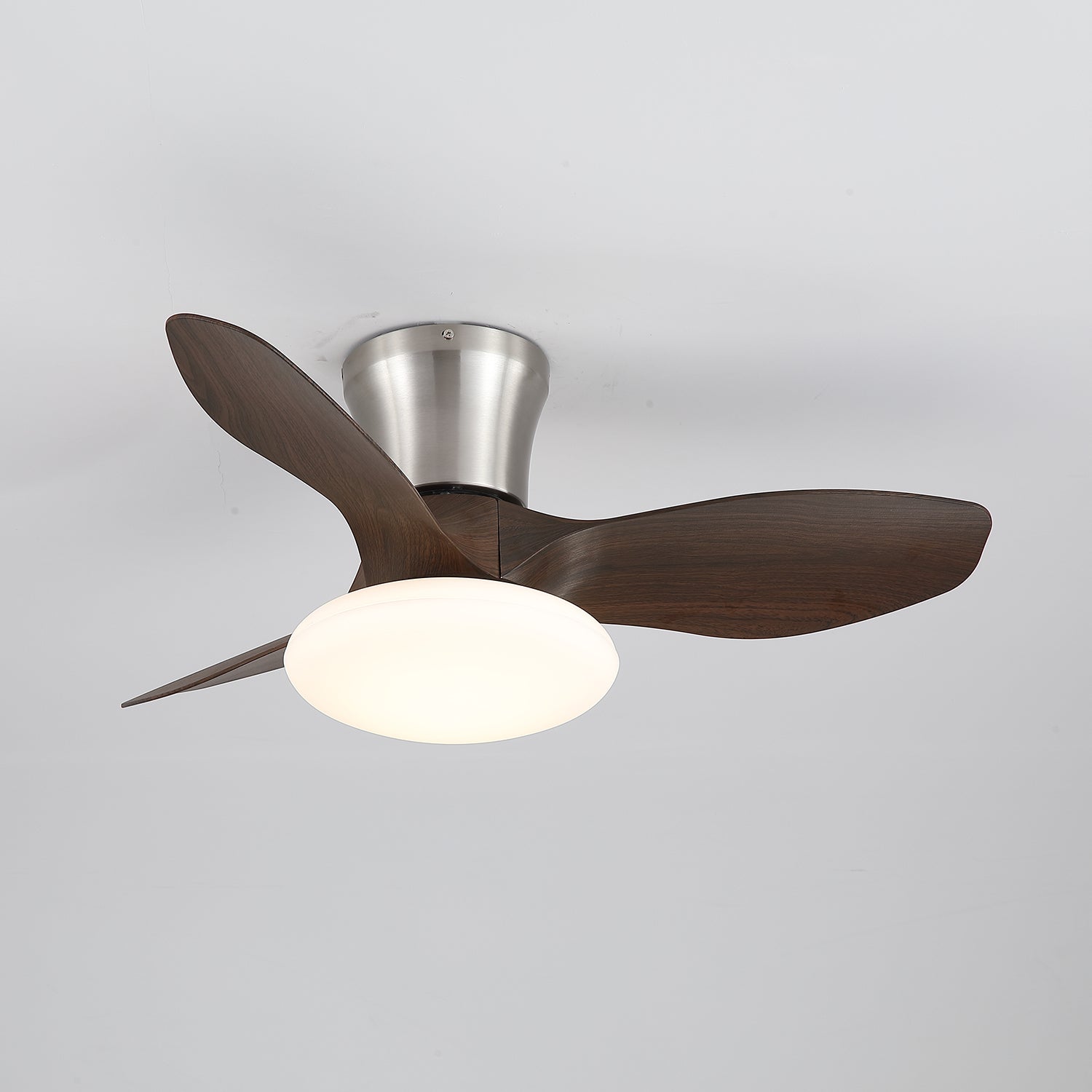 Ventilatore da Soffitto Velora Moderno in Legno con Luce, vista dall'alto