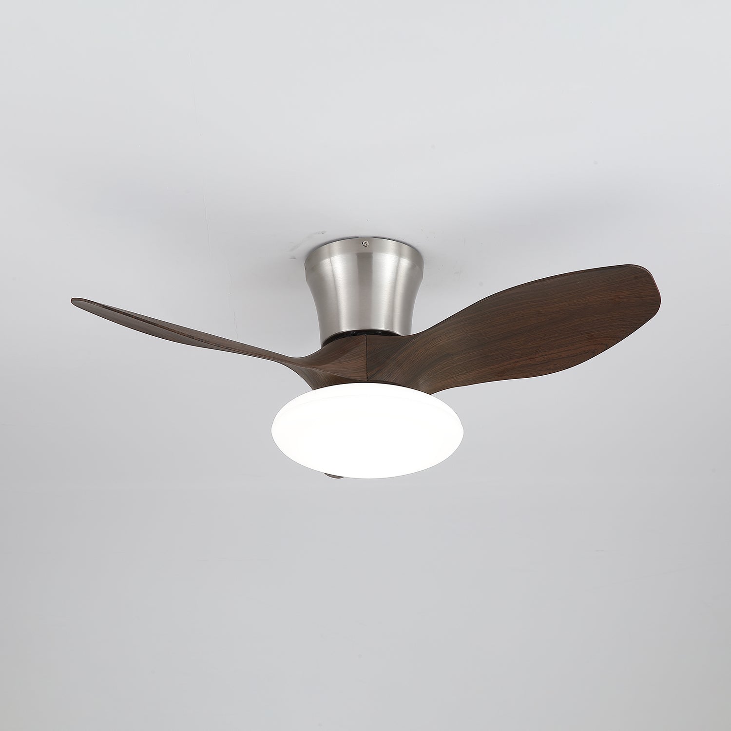 Ventilatore da Soffitto Velora Moderno in Legno con Luce, in finitura bianca