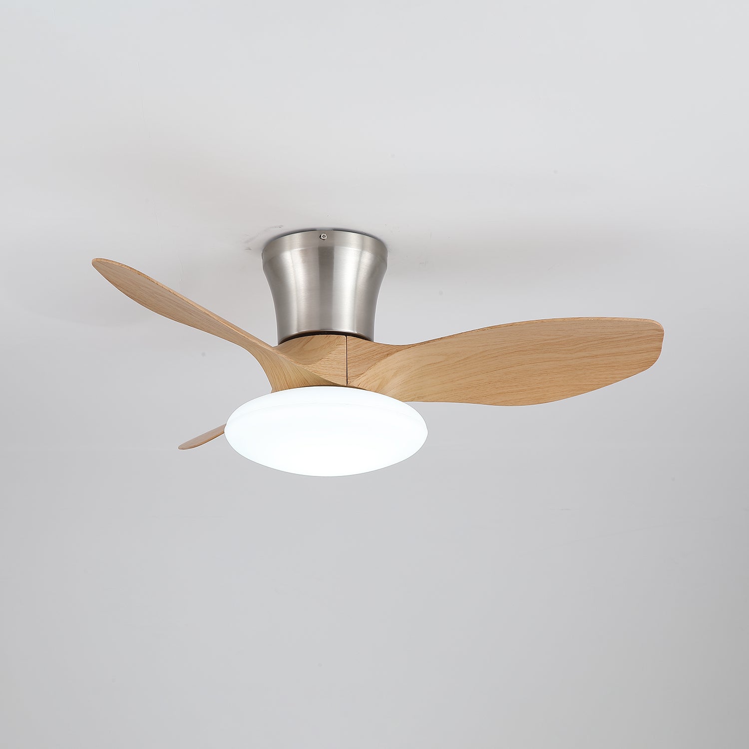 Ventilatore da Soffitto Velora Moderno in Legno con Luce, schema delle dimensioni