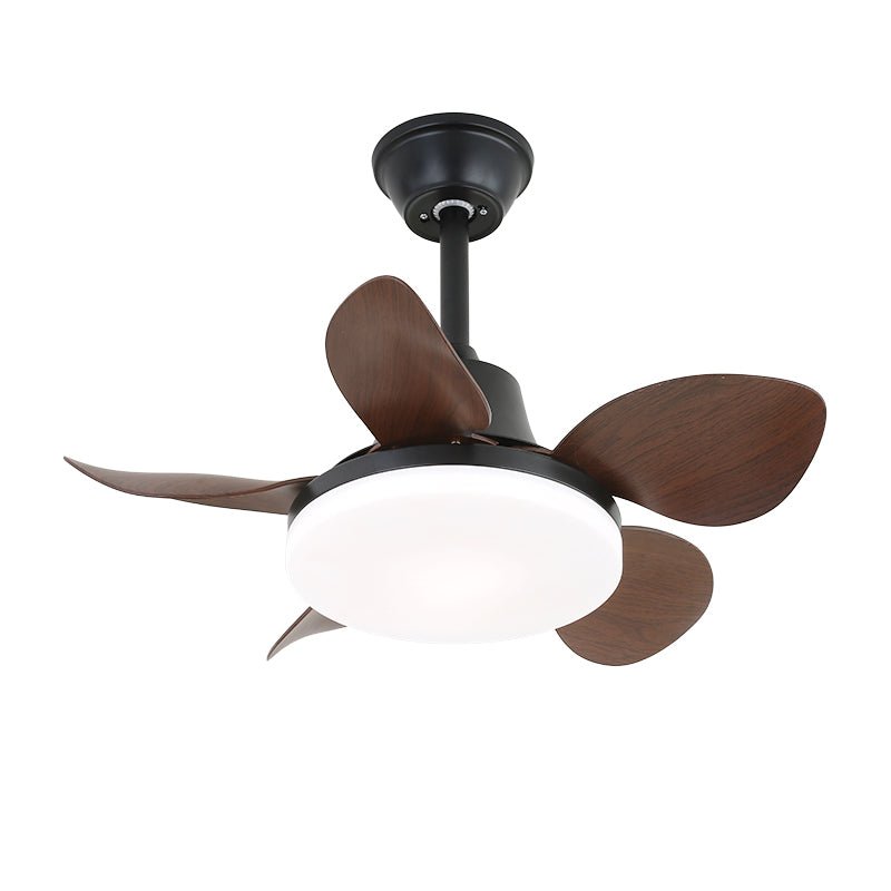 Ventilatore da soffitto Aurefan in legno con luce, con il suo motore in rame puro visibile