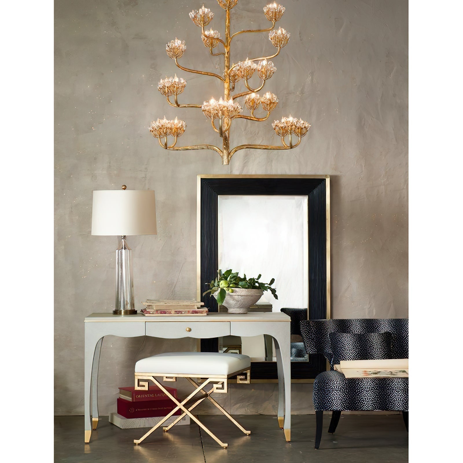 Agave Postmodern Luxury Americana Crystal Chandelier - Lamp Copper