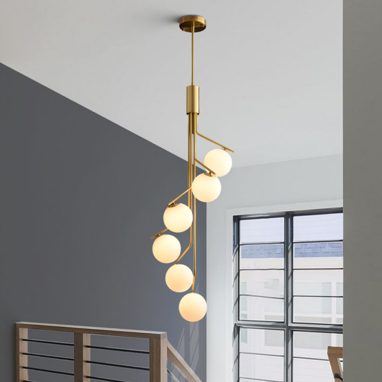Ageet Modern Minimalist Glass Pendant Light - Lamp Copper