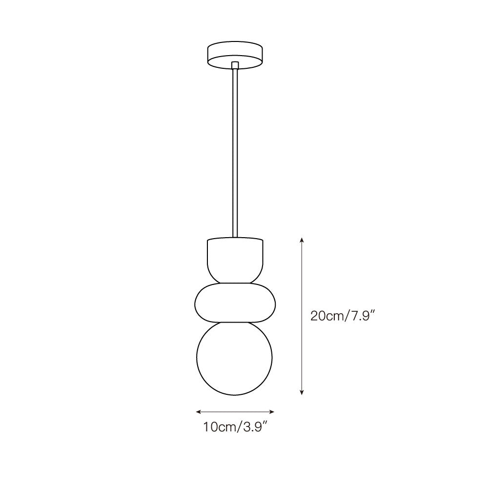 Rauduvyn Modern Totem Alabaster Pendant Lamp - Lamp Copper