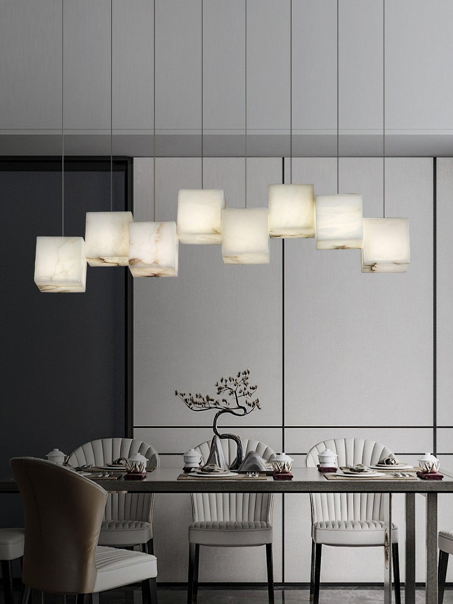 Eurraeel Alabaster Spiral Chandelier - Neutralighting