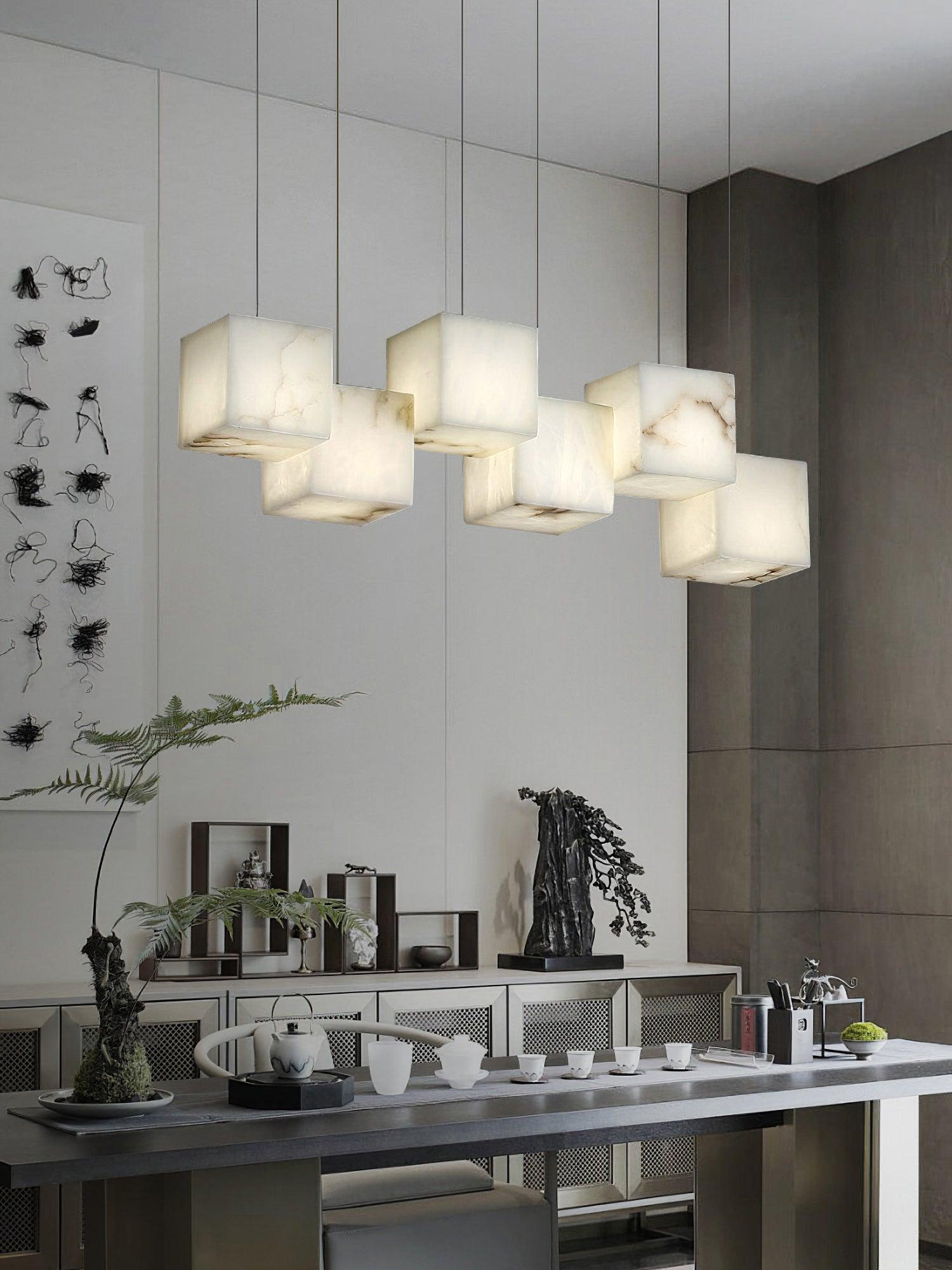 Eurraeel Alabaster Spiral Chandelier - Neutralighting