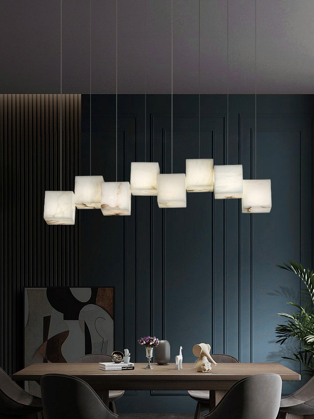 Eurraeel Alabaster Spiral Chandelier - Neutralighting