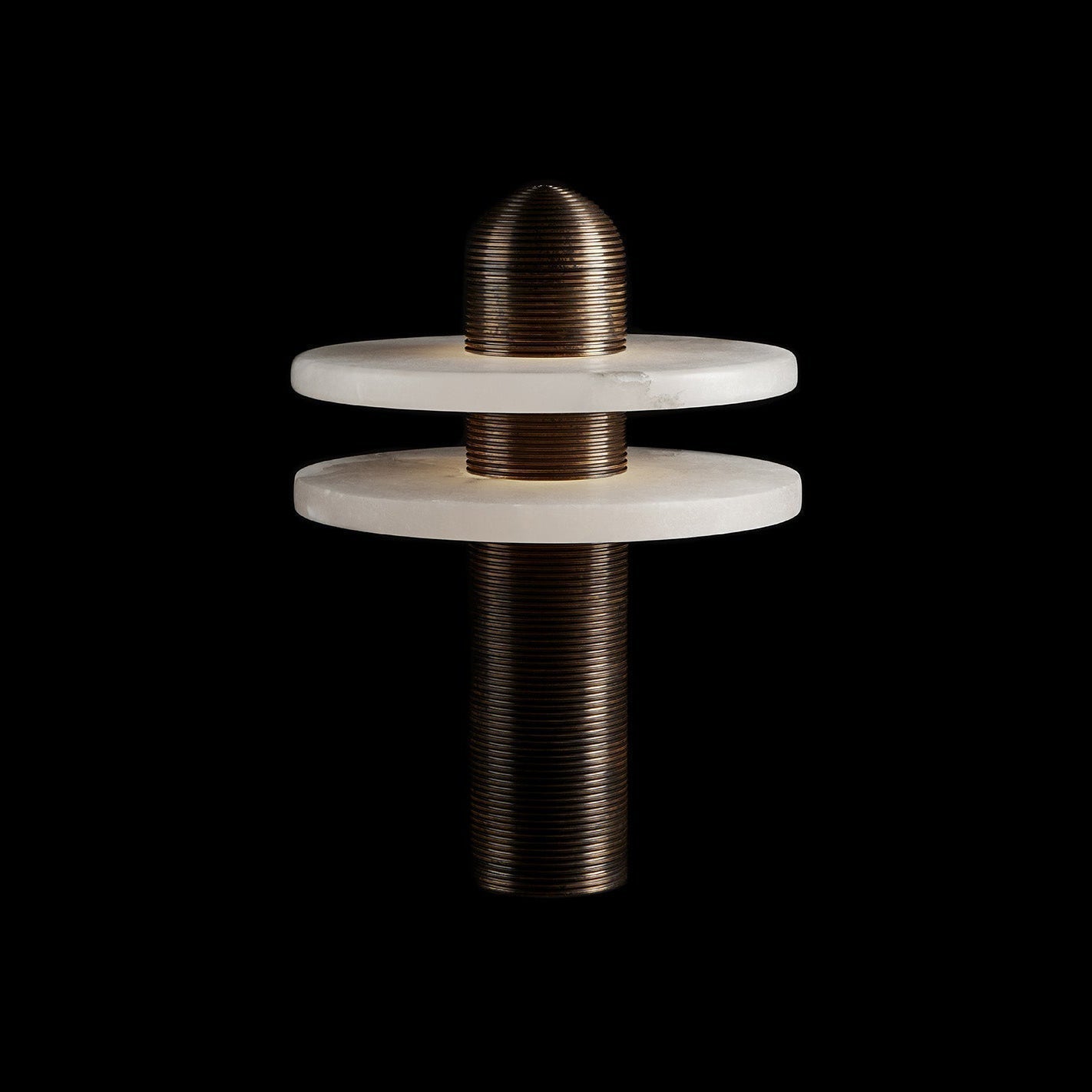 Alabaster Comet Table Lamp - Lamp Copper