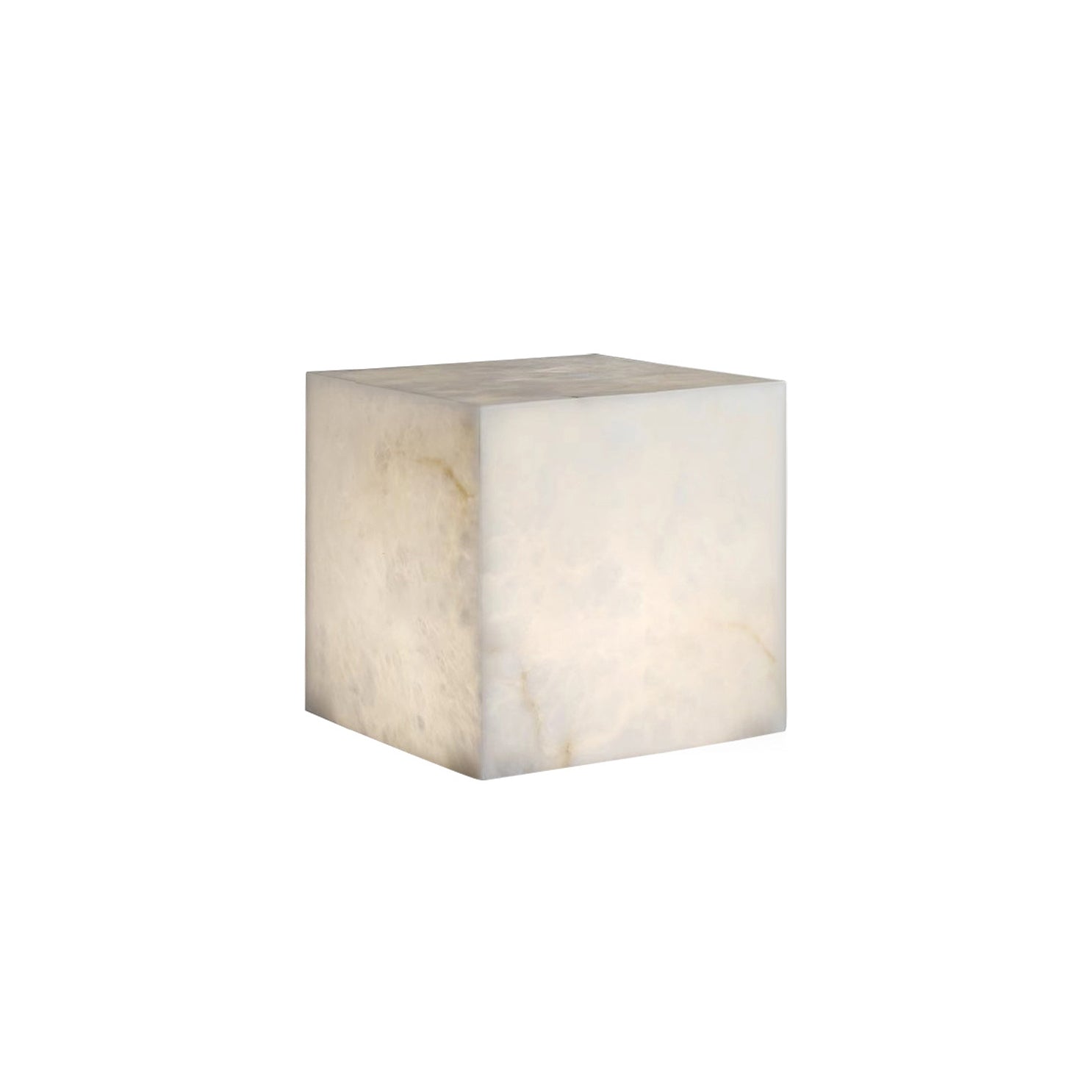 Alabaster Cubic Table Lamp - Lamp Copper