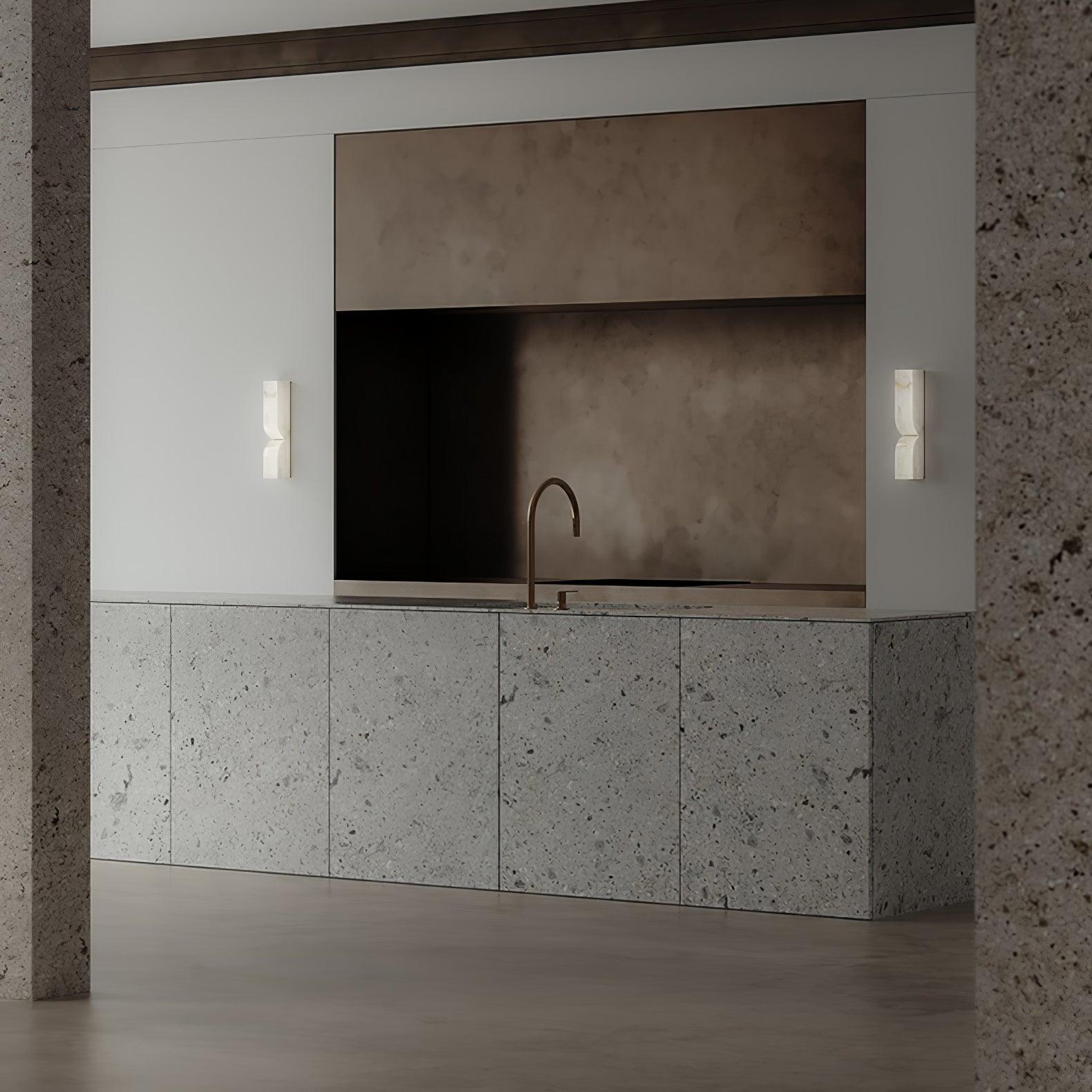 Lunaris Alabaster Rectangular Wall Lamp - Neutralighting