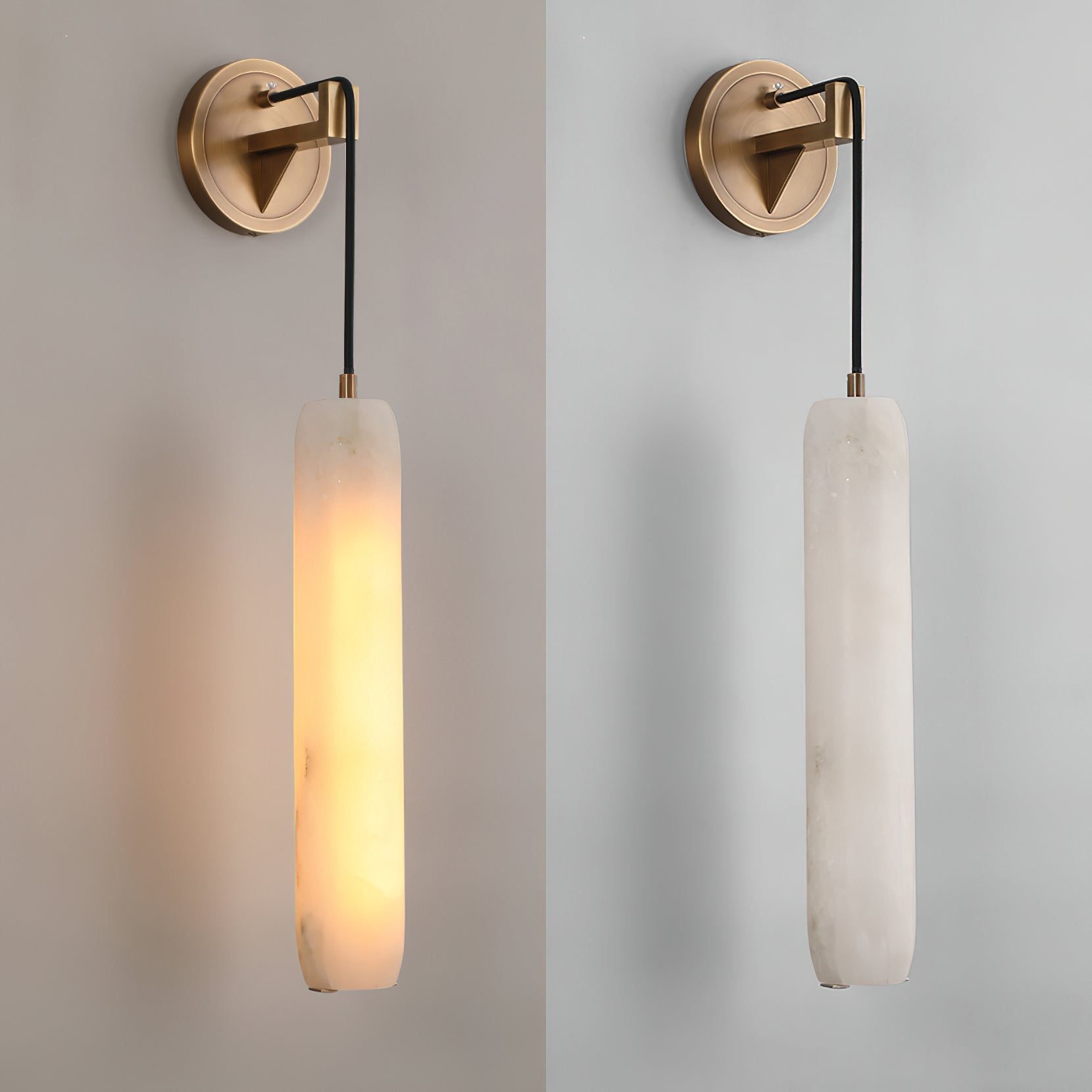 Alabaster Individual Creativity Flute Metal Wall Lamp - Lamp Copper