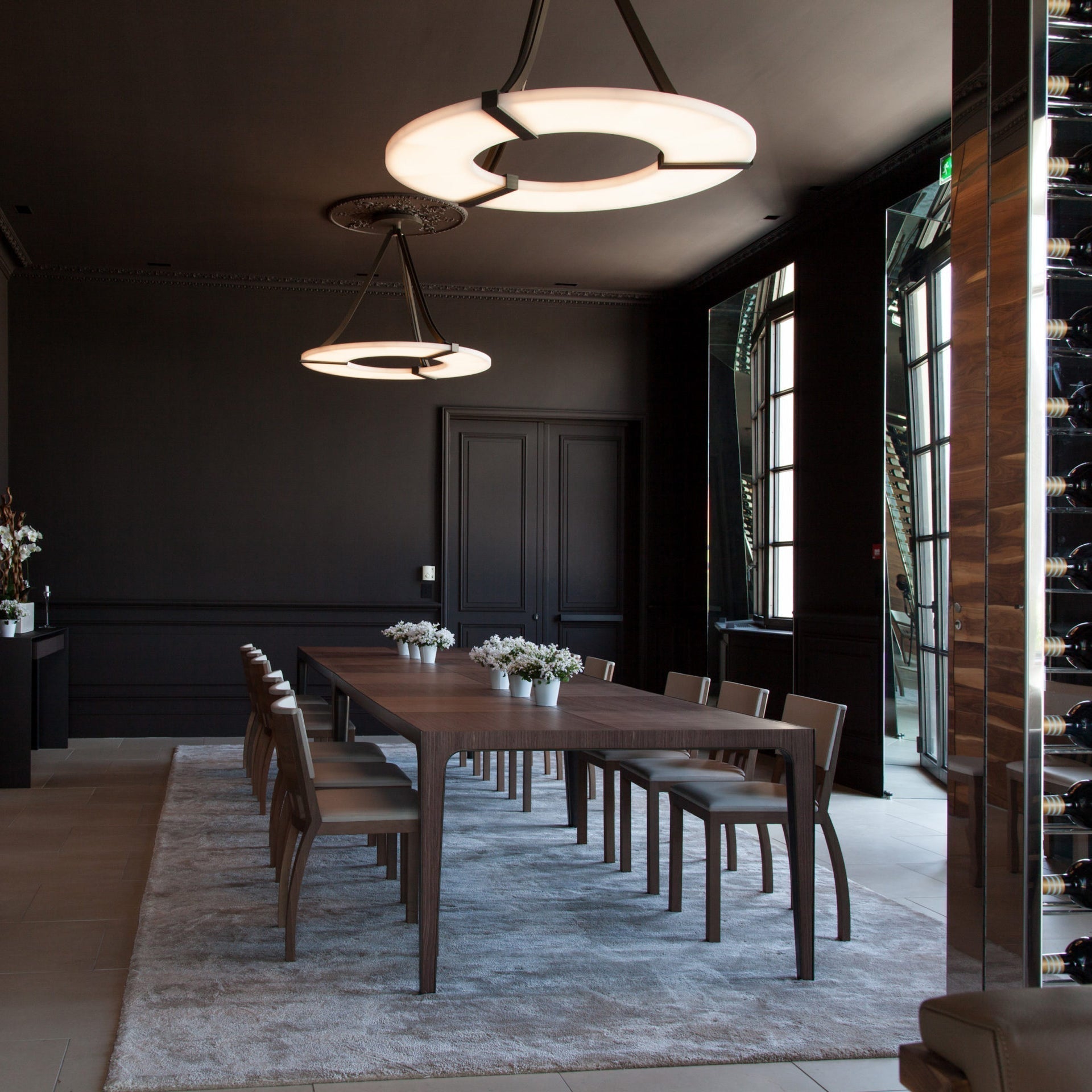 Althea Alabaster Ring Pendant Light Chandelier - Neutralighting