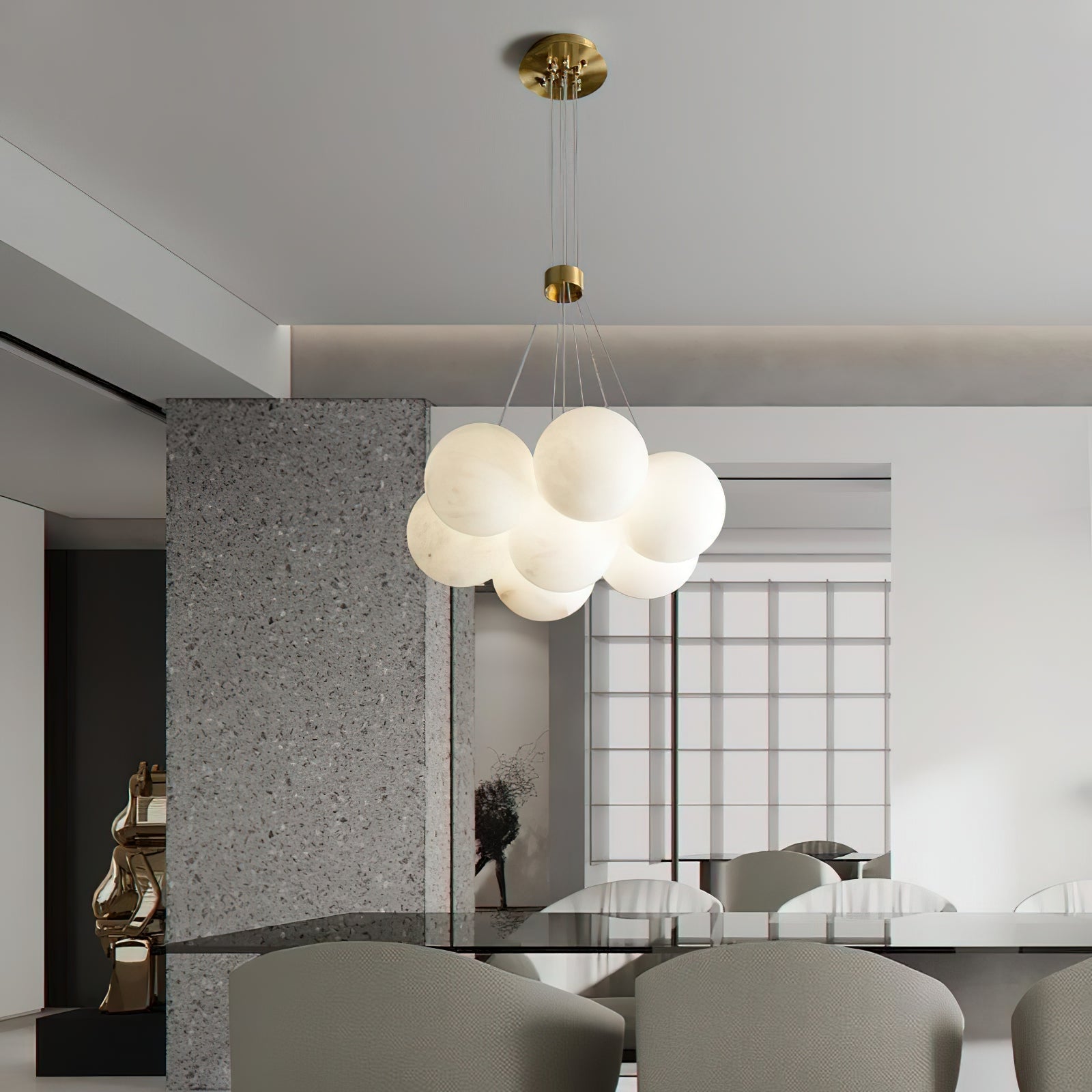 Norduvyd Individual Creativity Lunar Metal Chandelier - Lamp Copper