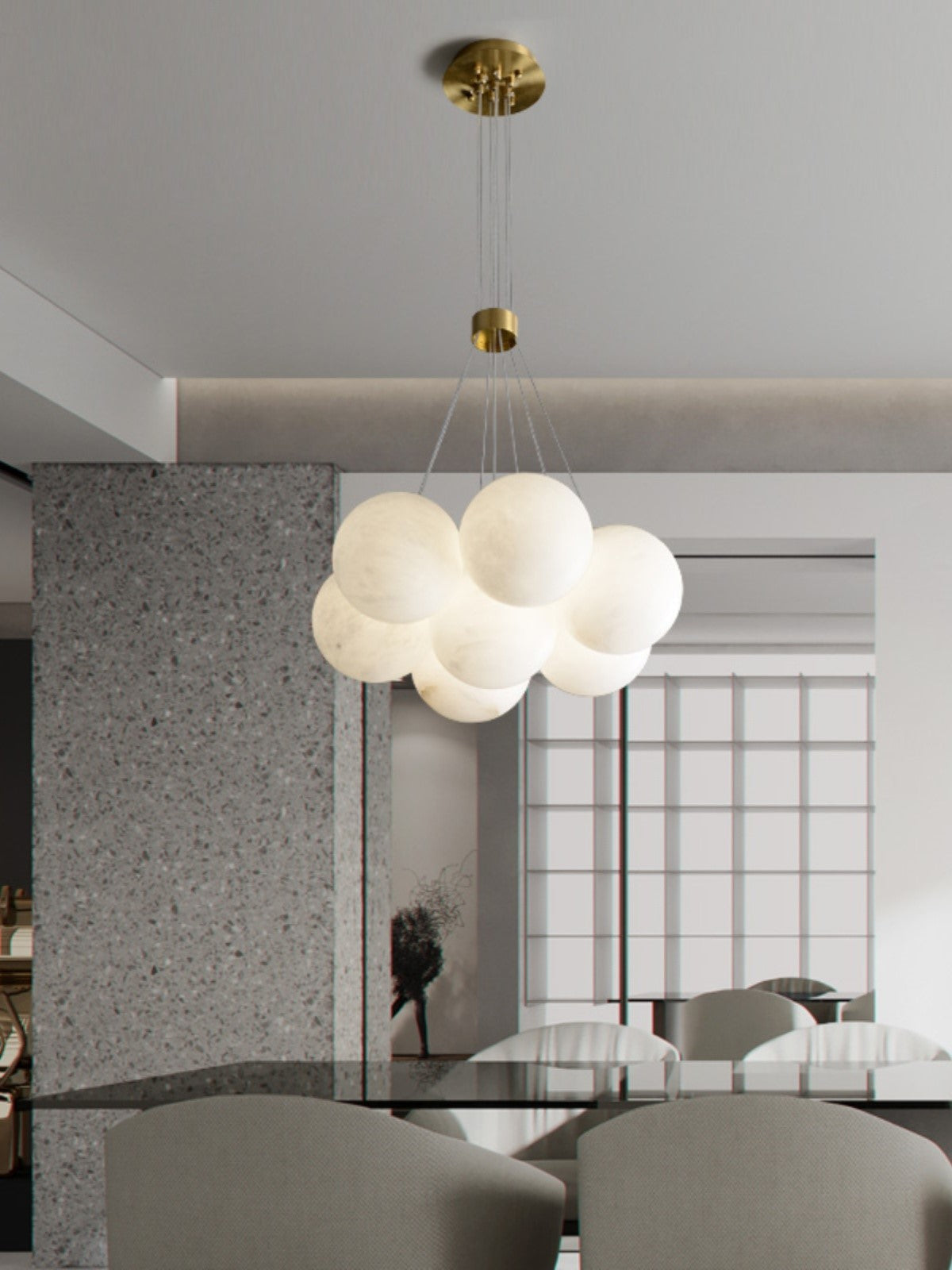 Norduvyd Individual Creativity Lunar Metal Chandelier - Lamp Copper