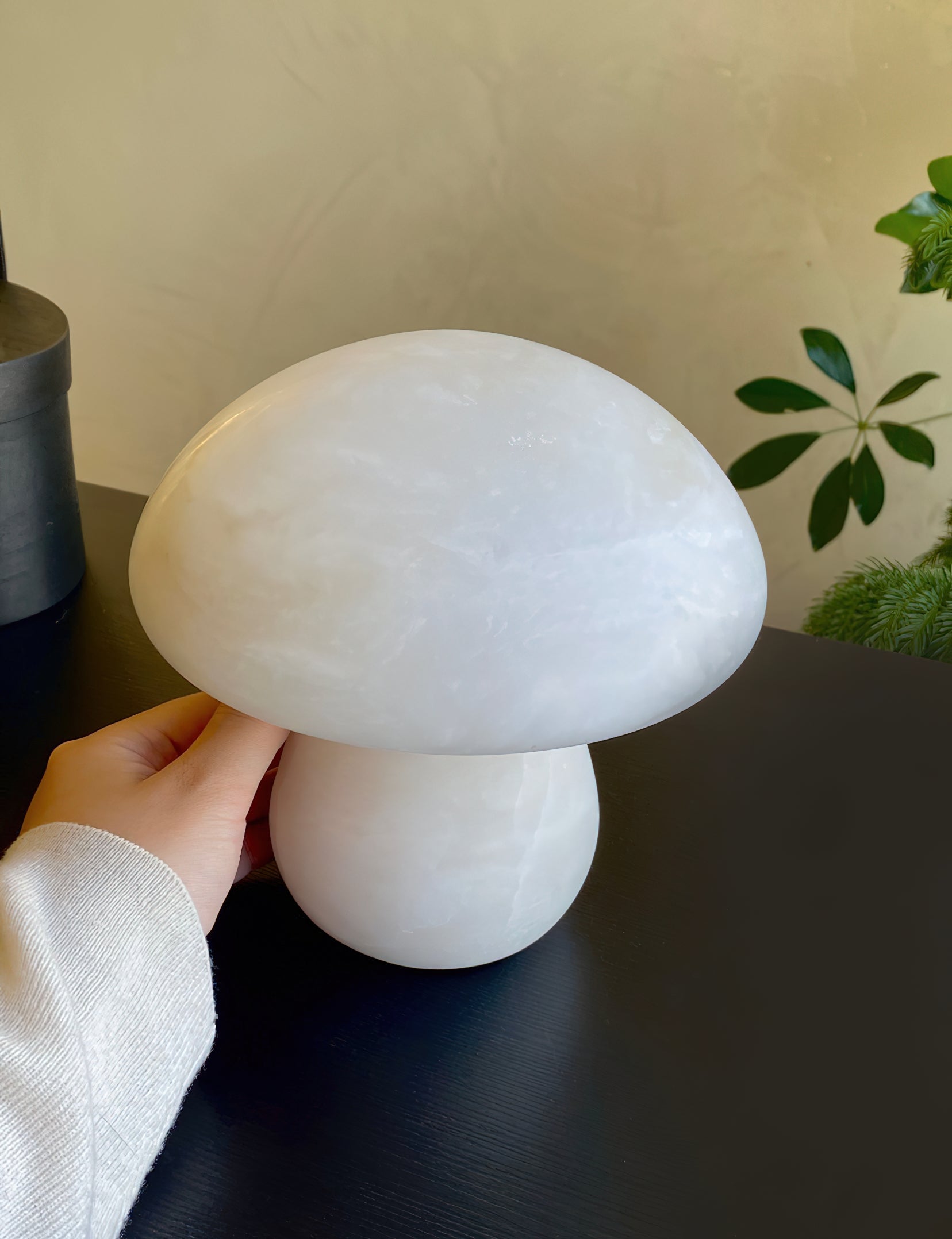 Alabaster Mushroom Table Lamp - Lamp Copper