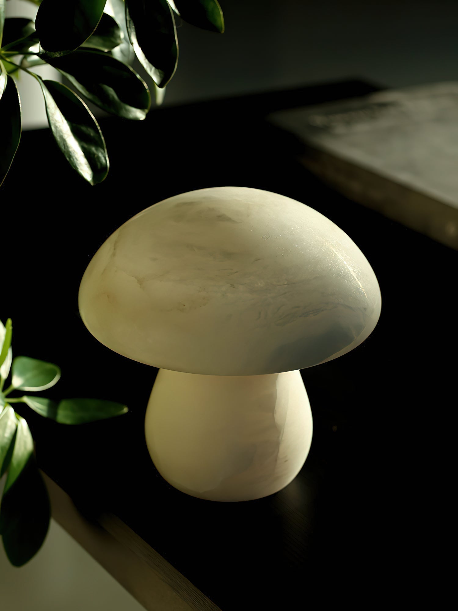 Alabaster Mushroom Table Lamp - Lamp Copper