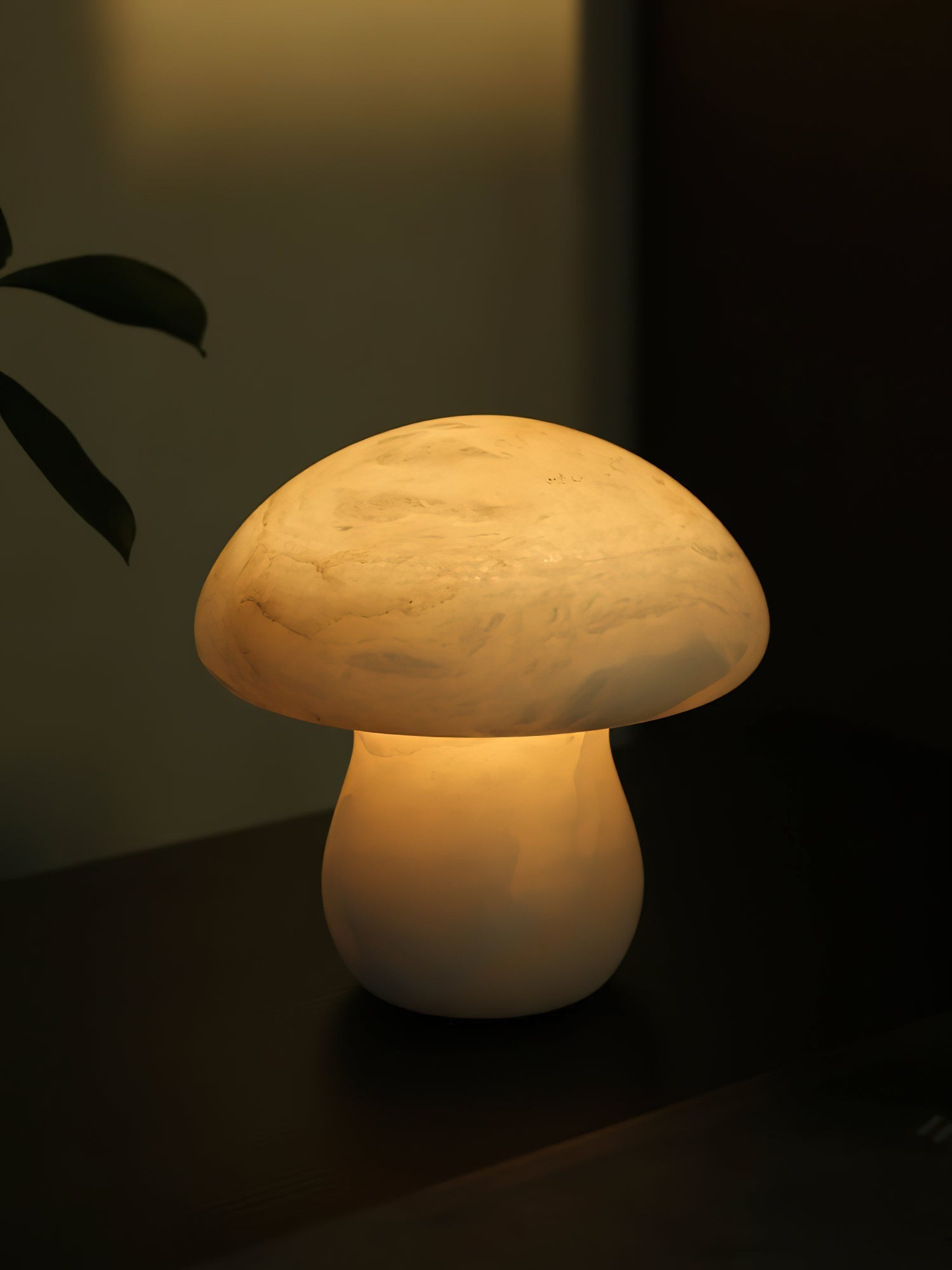 Alabaster Mushroom Table Lamp - Lamp Copper