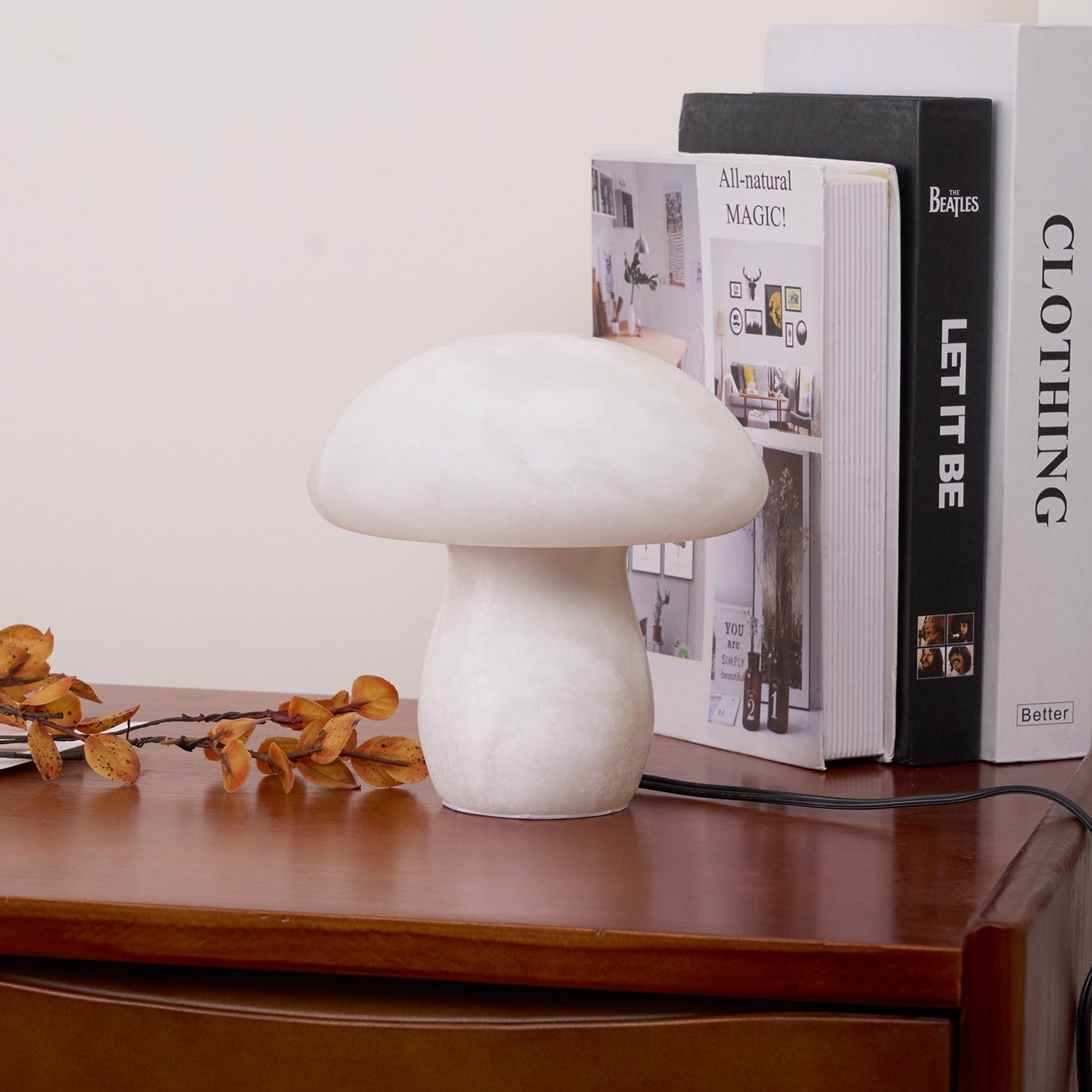 Alabaster Mushroom Table Lamp - Lamp Copper