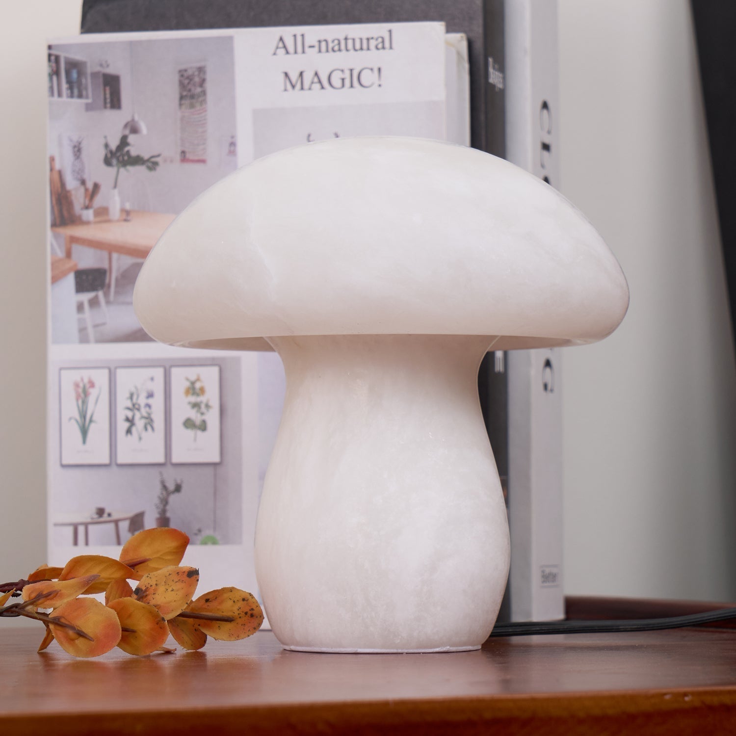 Alabaster Mushroom Table Lamp - Lamp Copper