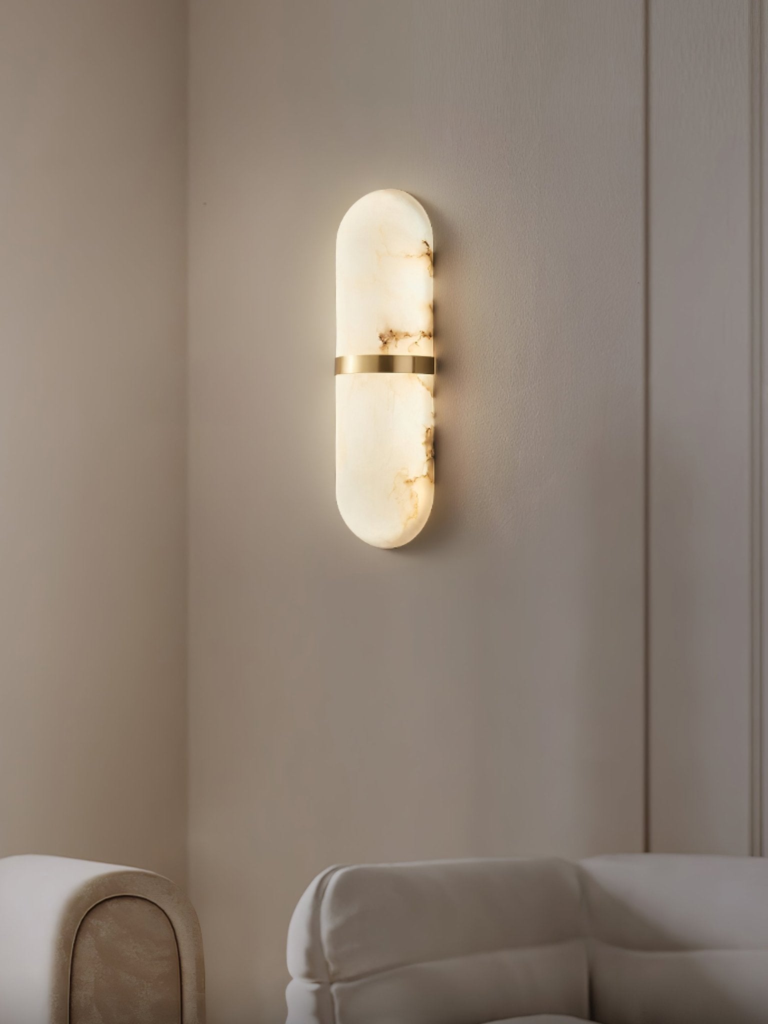 Vitheion Minimalist Alabaster Wall Light - Neutralighting