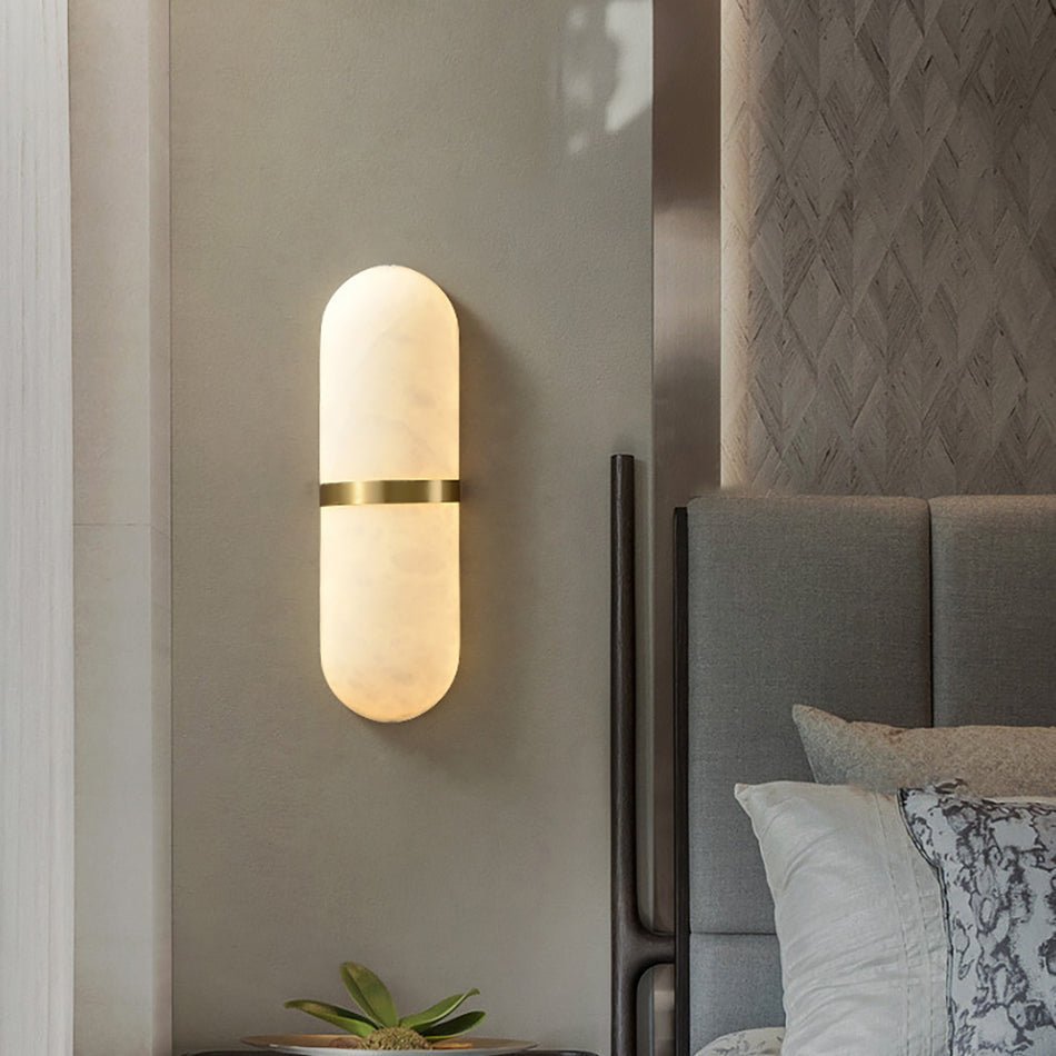 Vitheion Minimalist Alabaster Wall Light - Neutralighting