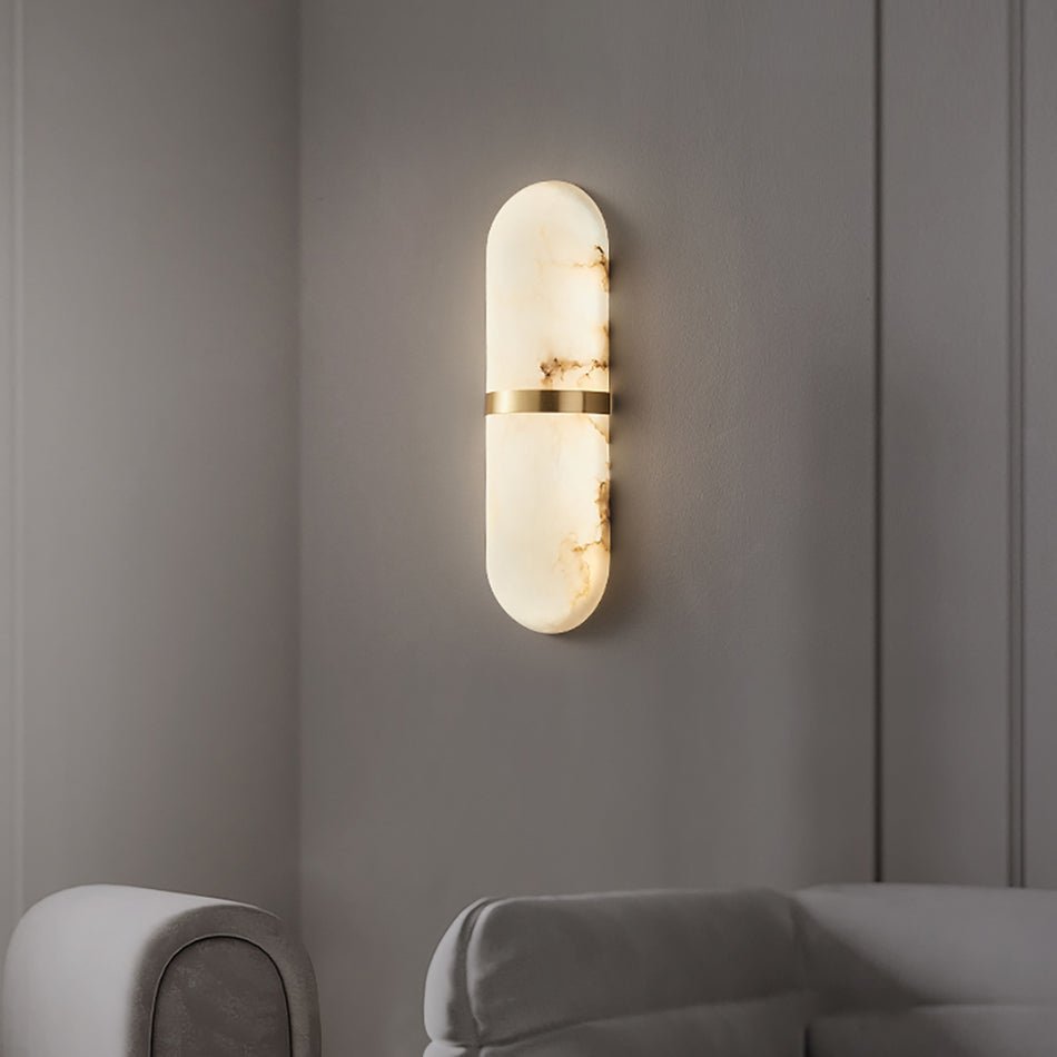 Vitheion Minimalist Alabaster Wall Light - Neutralighting