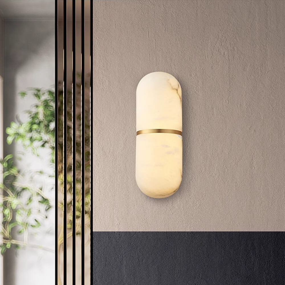 Vitheion Minimalist Alabaster Wall Light - Neutralighting