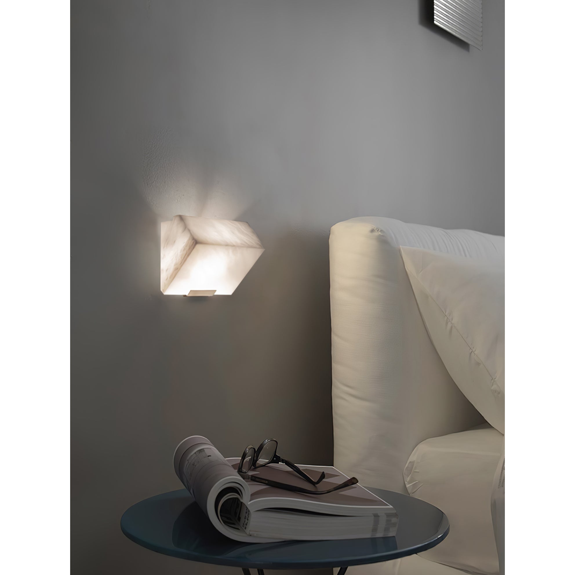 Qvistuvyn Staircase Metal Alabaster Wall Lamp - Lamp Copper